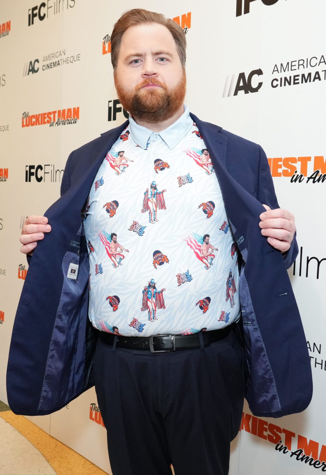 Paul Walter Hauser attends IFC Films’ Luckiest Man in America Los Angeles Premiere at the Aero Theater on ​Tuesday, March ​25, 2025 in Los Angeles.