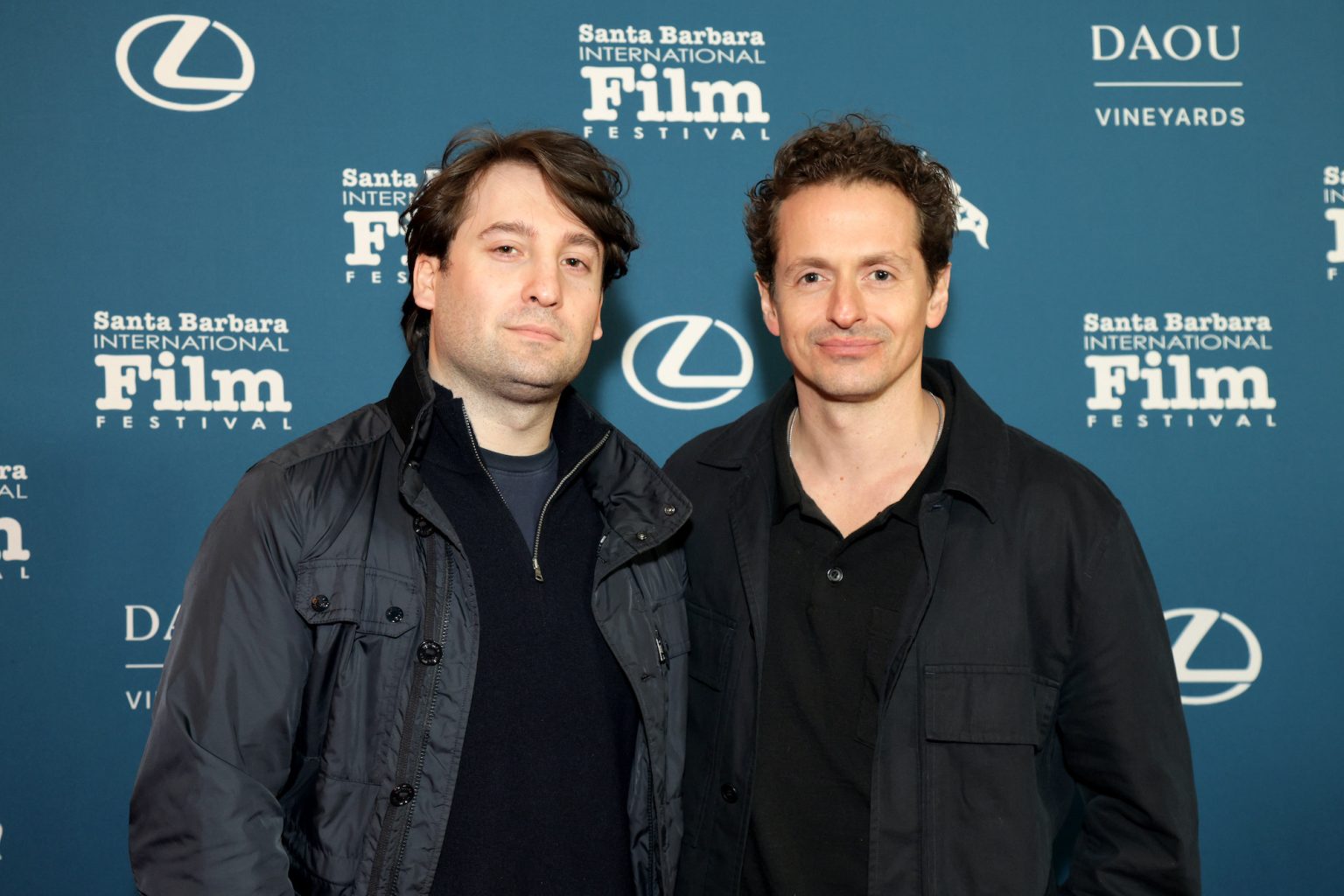 SANTA BARBARA, CALIFORNIA - FEBRUARY 11: (L-R) Alex Bendo and Jack Kendrick attend the Arlington Artist Award ceremony during the 40th Santa Barbara International Film Festival at The Arlington Theatre on February 11, 2025 in Santa Barbara, California. (Photo by Rebecca Sapp/Getty Images for Santa Barbara International Film Festival)