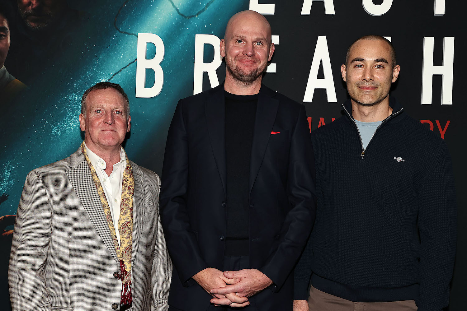 NY, NY - {02/25/2025} New York Premiere of Focus Features “ LAST BREATH” “  .  -PICTURED: Duncan Allcock, Chris Lemons,David Yuasa                                       - PHOTO by: Dave Allocca / StarPix- Location: Ascent Lounge
