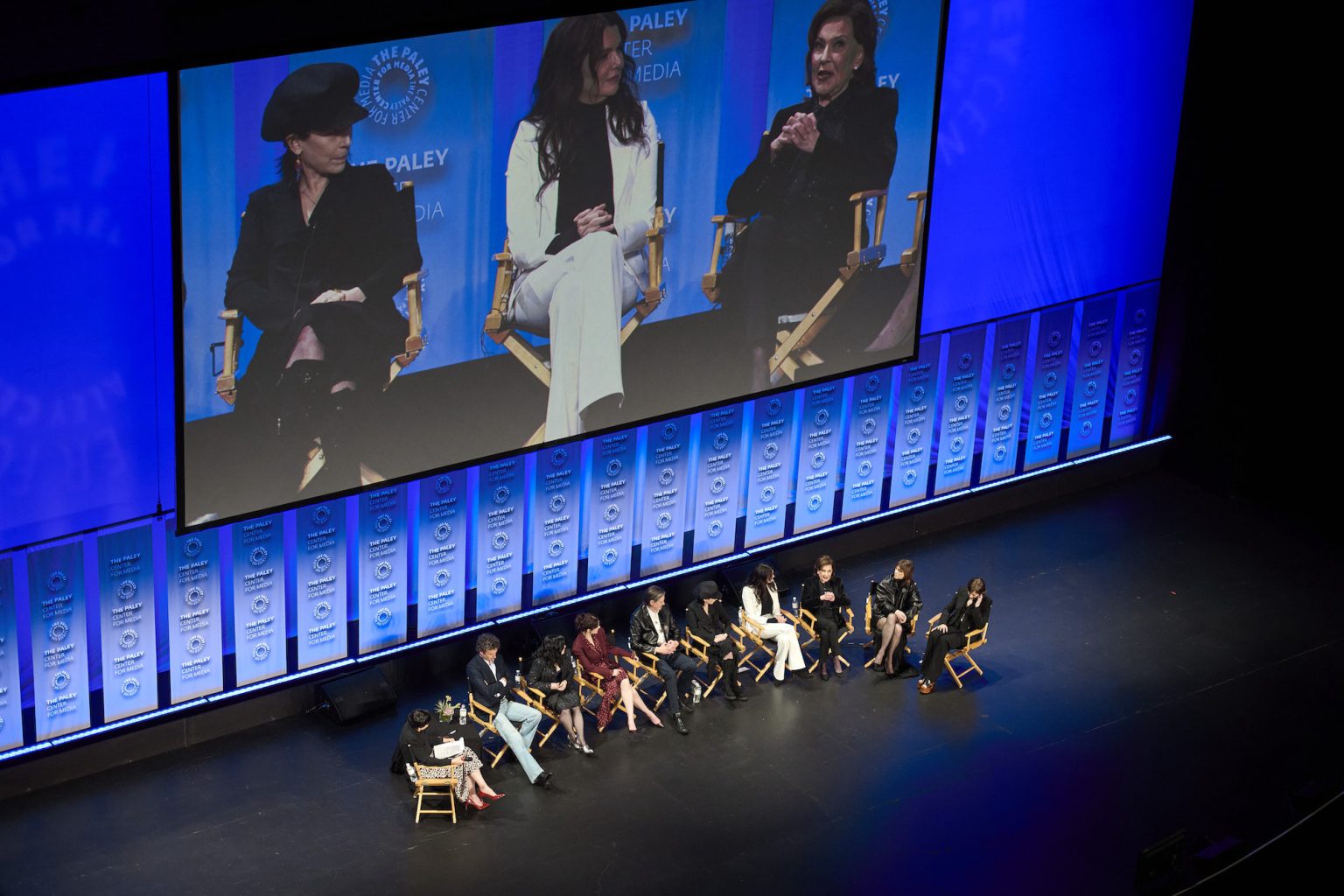 HOLLYWOOD CA - MARCH 29: The Hollywood Reporter's Stacey Wilson Hunt with the cast and creatives of The Amy Sherman-Palladino Multiverse at PaleyFest LA 2025 honoring TheAmy Sherman-Palladino Multiverse, presented by the Paley Center for Media, at the DOLBY THEATRE on March 29, 2025 in Hollywood, California. © Courtney McAllister