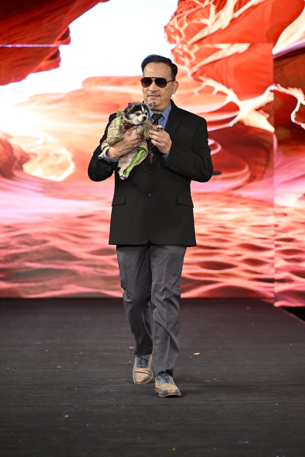 NEW YORK, NEW YORK - FEBRUARY 08: Designer Anthony Rubio walks the runway at the Anthony Rubio show during New York Fashion Week Powered By Art Hearts Fashion at The Angel Orensanz Foundation on February 08, 2025 in New York City. (Photo by Arun Nevader/Getty Images for Art Hearts Fashion)