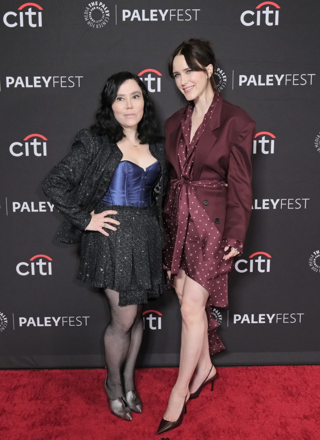 HOLLYWOOD CA - MARCH 29: Alex Borstein and Rachel Brosnahan at PaleyFest LA 2025 honoring The Amy Sherman-Palladino Multiverse, presented by the Paley Center for Media, at the DOLBY THEATRE on March 29, 2025 in Hollywood, California. © Michael Bulbenko