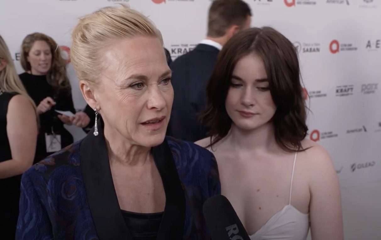 Patricia Arquette and Harlow Olivia Calliope Jane Interview at the Elton John AIDS Foundation Event