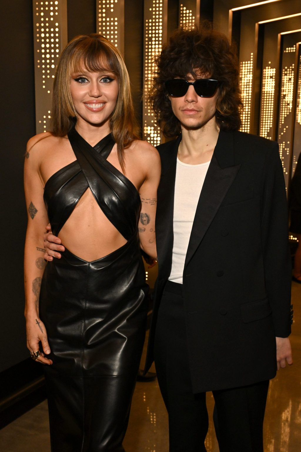 LOS ANGELES, CALIFORNIA - FEBRUARY 02: (L-R) Miley Cyrus and Maxx Morando attend the 67th Annual GRAMMY Awards at Crypto.com Arena on February 02, 2025 in Los Angeles, California. (Photo by Lester Cohen/Getty Images for The Recording Academy)