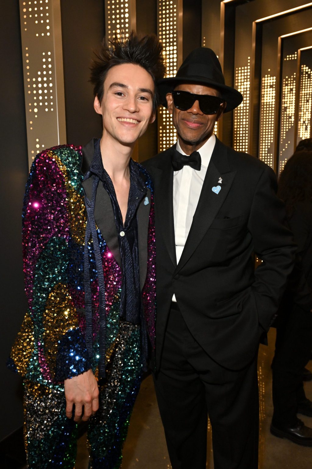 LOS ANGELES, CALIFORNIA - FEBRUARY 02: (L-R) Jacob Collier and Jimmy Jam attend the 67th Annual GRAMMY Awards at Crypto.com Arena on February 02, 2025 in Los Angeles, California. (Photo by Lester Cohen/Getty Images for The Recording Academy)