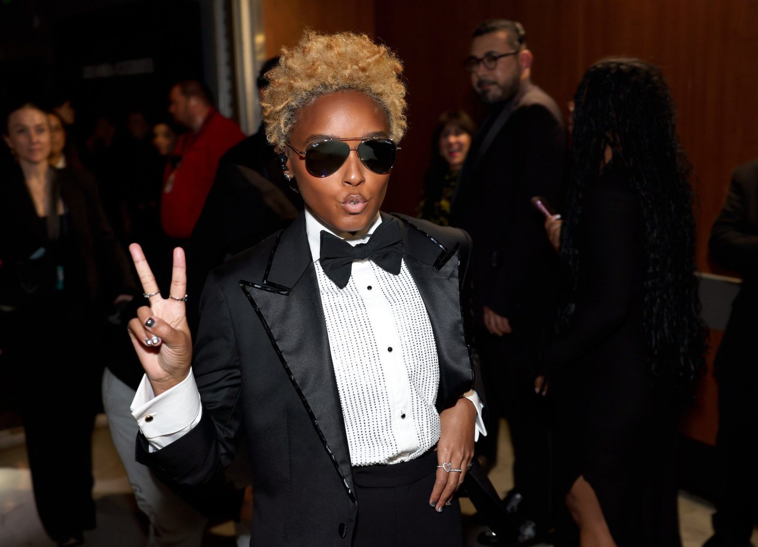 LOS ANGELES, CALIFORNIA - FEBRUARY 02: Janelle Monáe attends the 67th Annual GRAMMY Awards at Crypto.com Arena on February 02, 2025 in Los Angeles, California. (Photo by Matt Winkelmeyer/Getty Images for The Recording Academy)