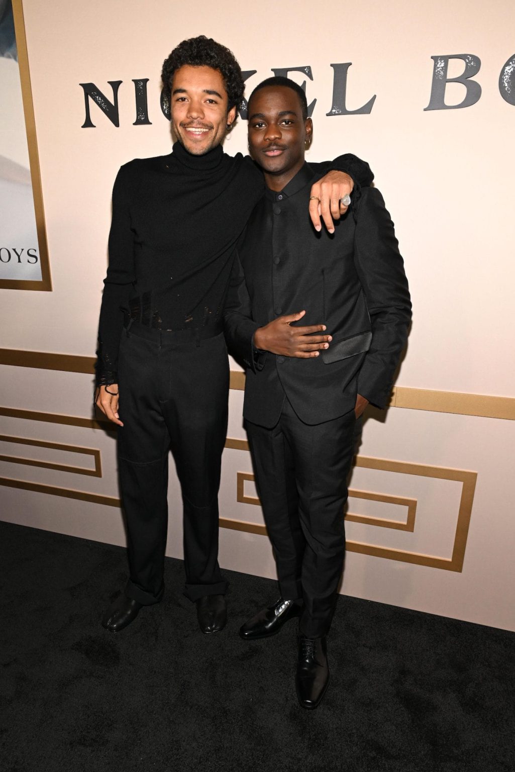 LOS ANGELES, CALIFORNIA - DECEMBER 16: Brandon Wilson (L) and Ethan Herisse attend the Los Angeles Premiere of "Nickel Boys" at DGA Theater Complex on December 16, 2024 in Los Angeles, California. (Photo by Dan Steinberg/Amazon MGM Studios via Getty Images)