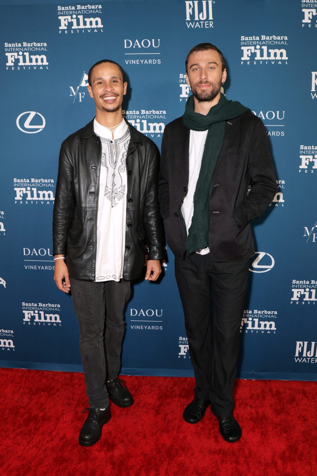 SANTA BARBARA, CALIFORNIA - FEBRUARY 06: (L-R) Jason Jacobs and Devon Delmar attend the Outstanding Performer of the Year Award ceremony during the 40th Santa Barbara International Film Festival at Arlington Theatre on February 06, 2025 in Santa Barbara, California. (Photo by Rebecca Sapp/Getty Images for Santa Barbara International Film Festival)