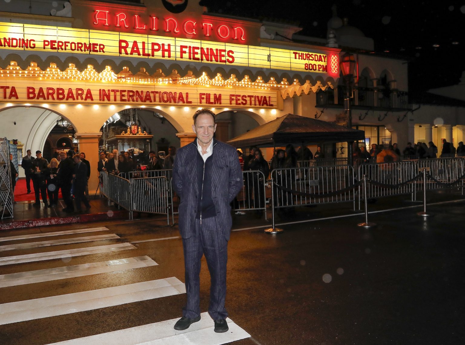 SANTA BARBARA, CALIFORNIA - FEBRUARY 06: Honoree Ralph Fiennes attends the Outstanding Performer of the Year Award ceremony during the 40th Santa Barbara International Film Festival at Arlington Theatre on February 06, 2025 in Santa Barbara, California. (Photo by Tibrina Hobson/Getty Images for Santa Barbara International Film Festival)