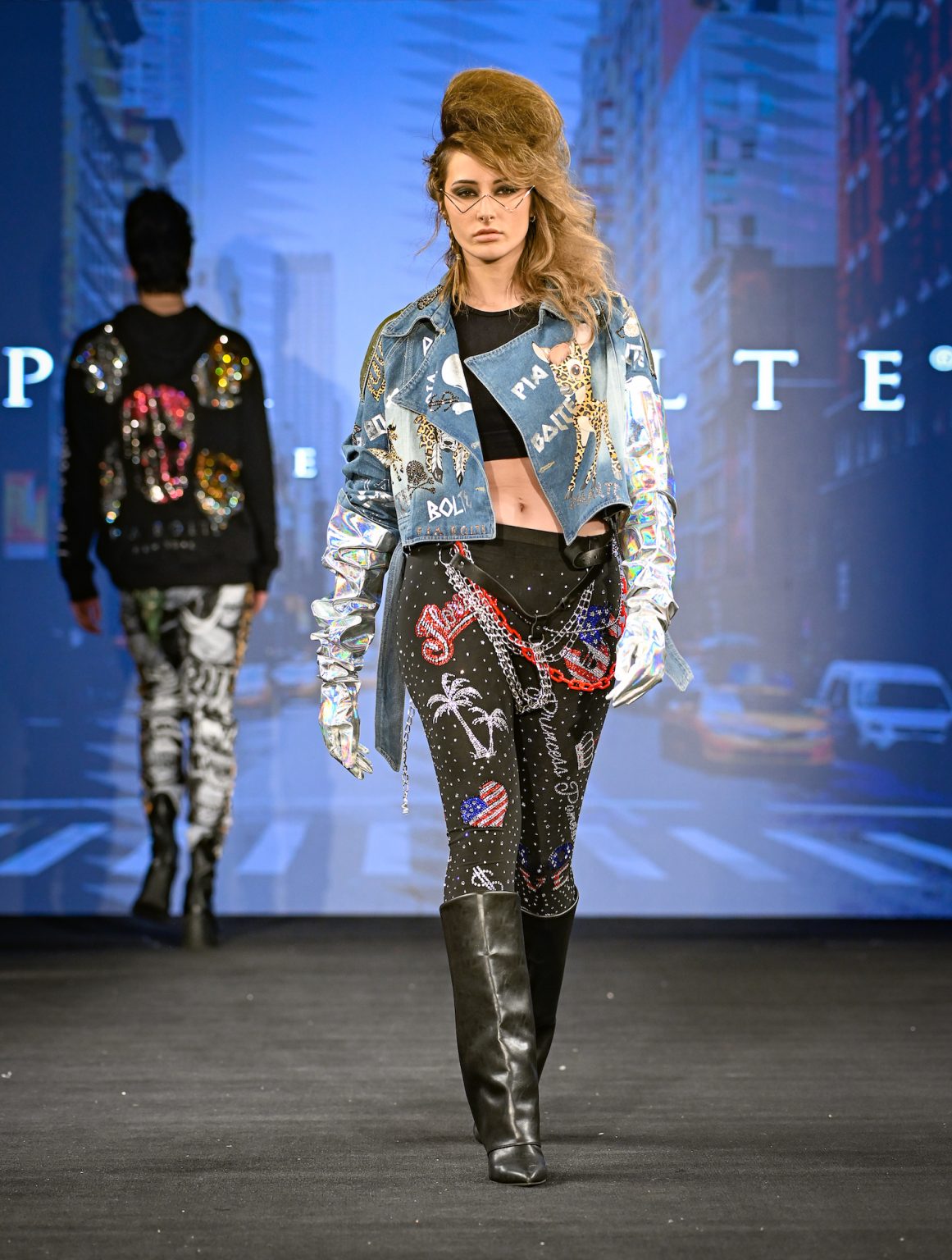 NEW YORK, NEW YORK - FEBRUARY 06: A model walks the runway at the Pia Bolte show during New York Fashion Week Powered By Art Hearts Fashion at The Angel Orensanz Foundation on February 06, 2025 in New York City. (Photo by Arun Nevader/Getty Images for Art Hearts Fashion)