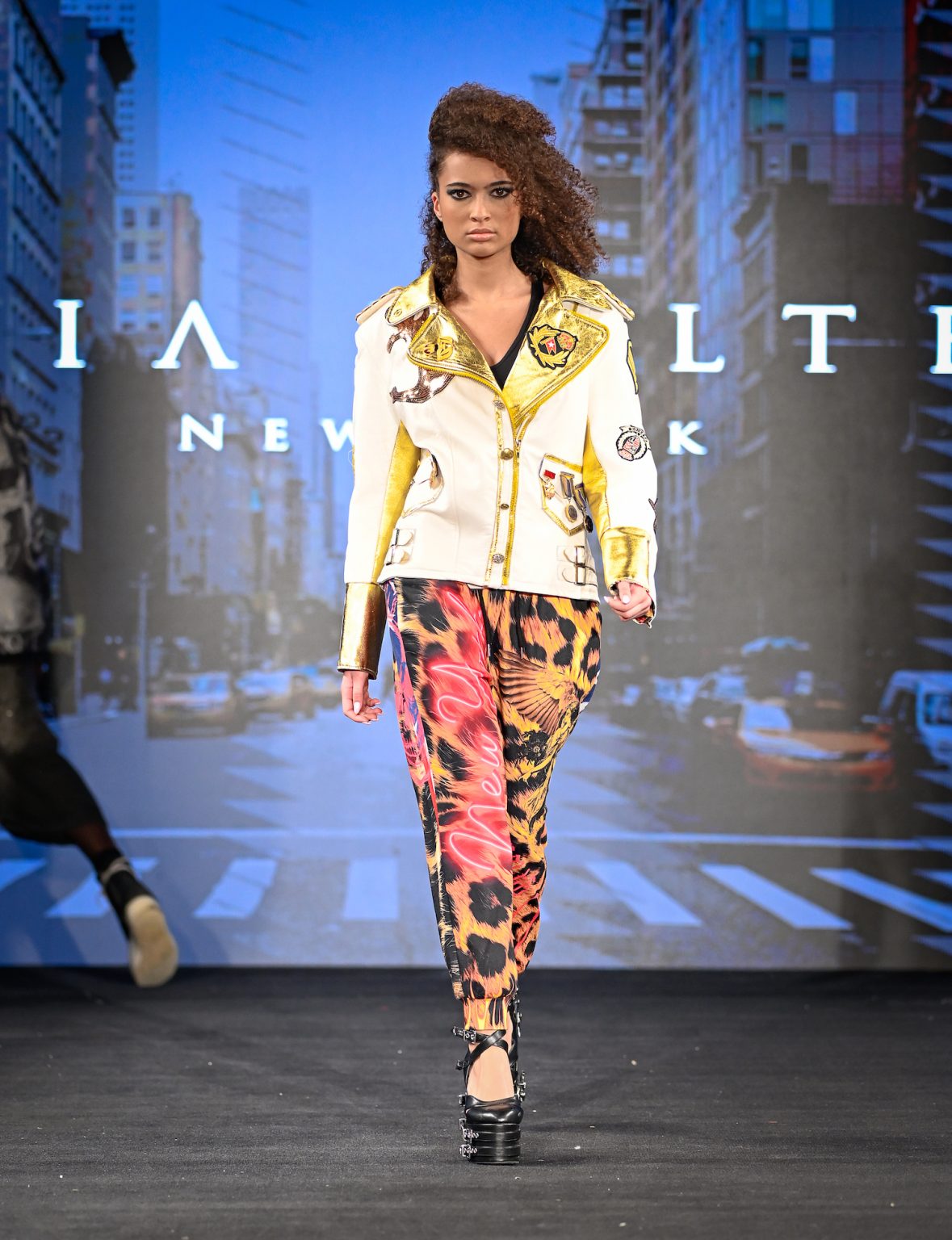 NEW YORK, NEW YORK - FEBRUARY 06: A model walks the runway at the Pia Bolte show during New York Fashion Week Powered By Art Hearts Fashion at The Angel Orensanz Foundation on February 06, 2025 in New York City. (Photo by Arun Nevader/Getty Images for Art Hearts Fashion)