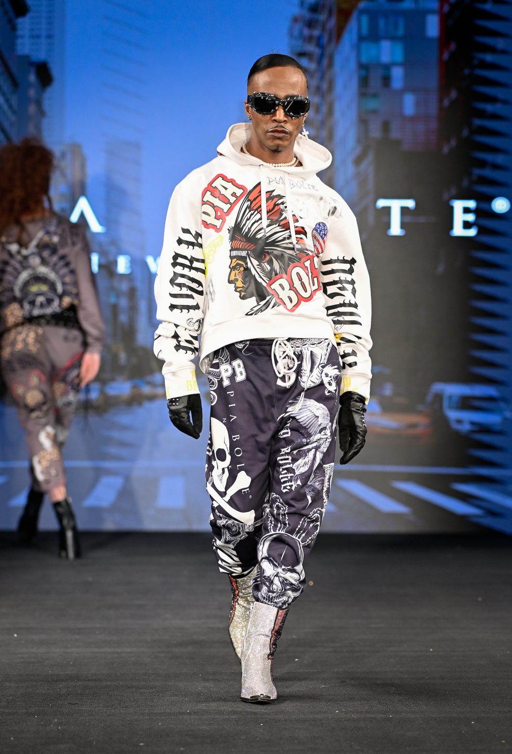 NEW YORK, NEW YORK - FEBRUARY 06: A model walks the runway at the Pia Bolte show during New York Fashion Week Powered By Art Hearts Fashion at The Angel Orensanz Foundation on February 06, 2025 in New York City. (Photo by Arun Nevader/Getty Images for Art Hearts Fashion)