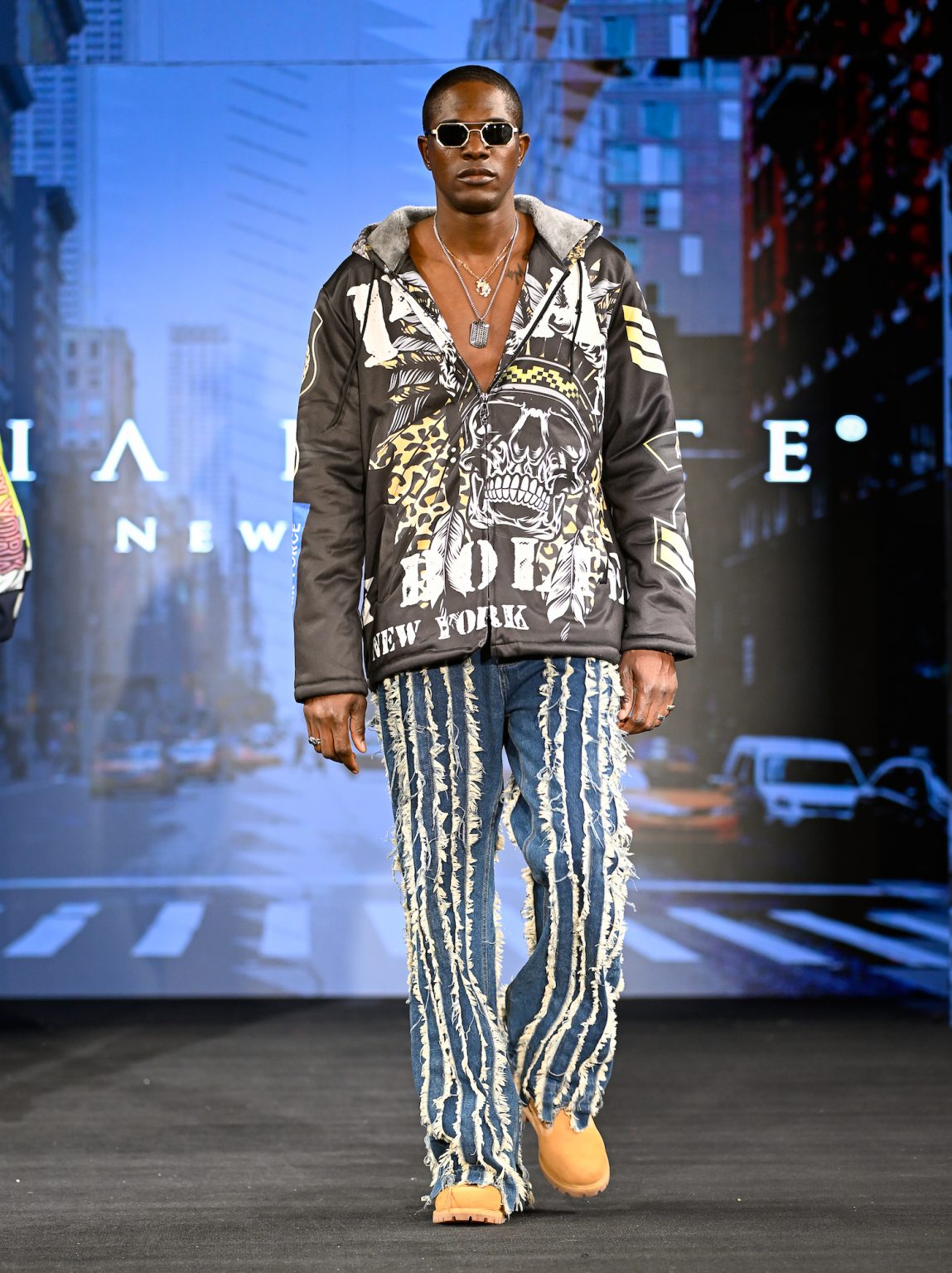 NEW YORK, NEW YORK - FEBRUARY 06: A model walks the runway at the Pia Bolte show during New York Fashion Week Powered By Art Hearts Fashion at The Angel Orensanz Foundation on February 06, 2025 in New York City. (Photo by Arun Nevader/Getty Images for Art Hearts Fashion)