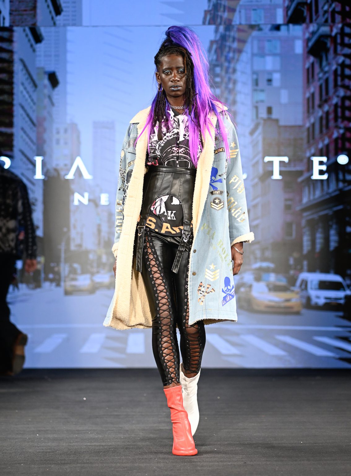NEW YORK, NEW YORK - FEBRUARY 06: A model walks the runway at the Pia Bolte show during New York Fashion Week Powered By Art Hearts Fashion at The Angel Orensanz Foundation on February 06, 2025 in New York City. (Photo by Arun Nevader/Getty Images for Art Hearts Fashion)