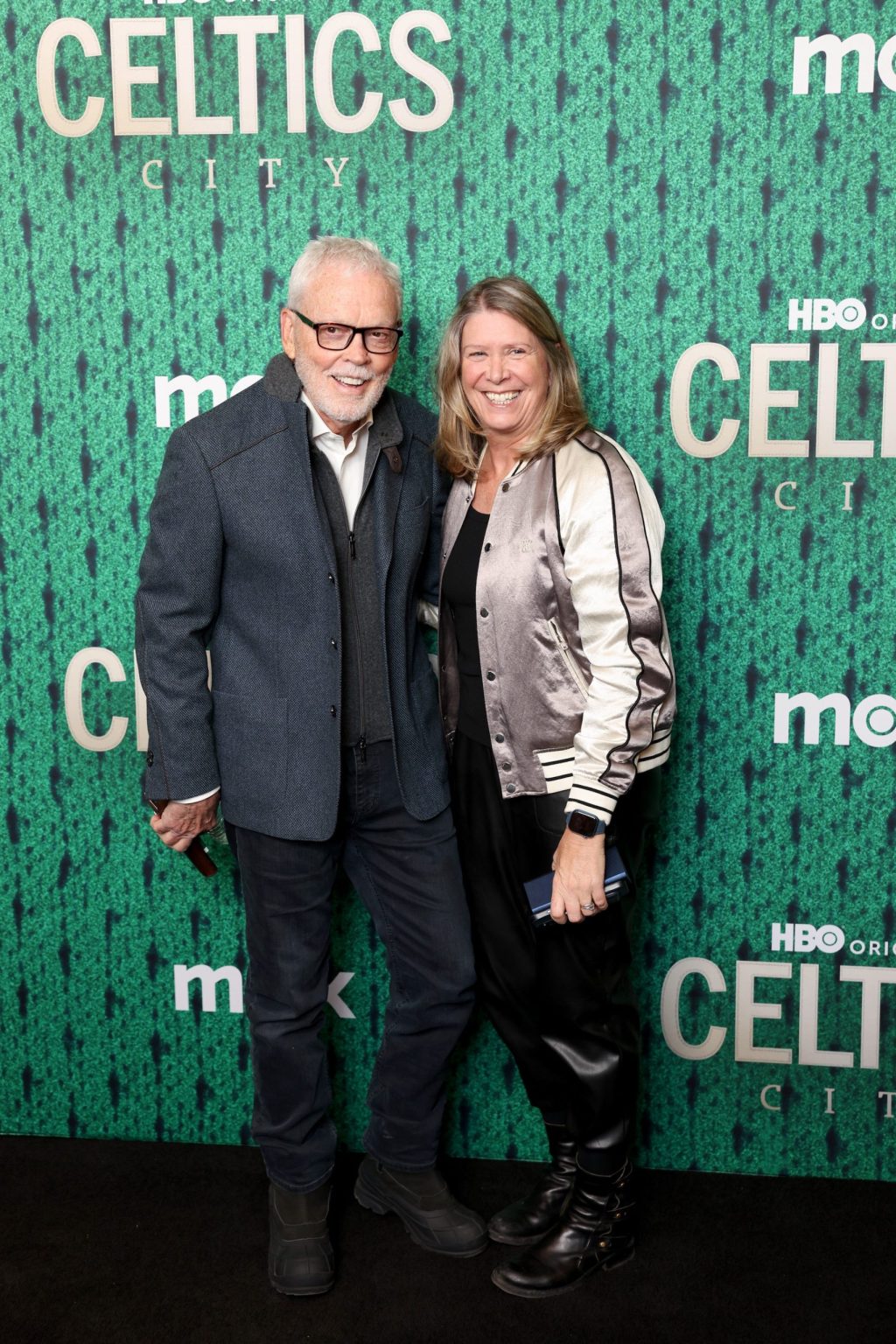 BOSTON, MA - FEBRUARY 21: (L-R) Mike Gorman and Teri Schindler attend the Premiere of HBO Original Documentary Series "Celtics City" on February 21, 2025 in Boston, Massachusetts. (Photo by Scott Eisen/Getty Images for HBO)