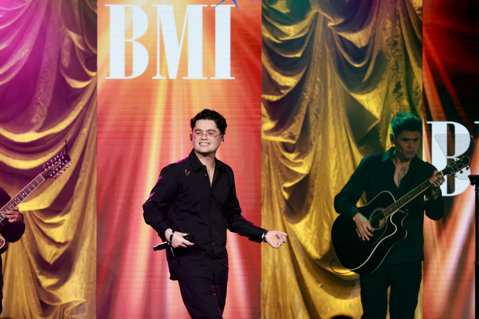 MIAMI, FLORIDA - MARCH 06: Jasiel Nuñez performs onstage for the BMI Latin Awards on March 06, 2025 in Miami, Florida. (Photo by Rodrigo Varela/Getty Images for BMI)