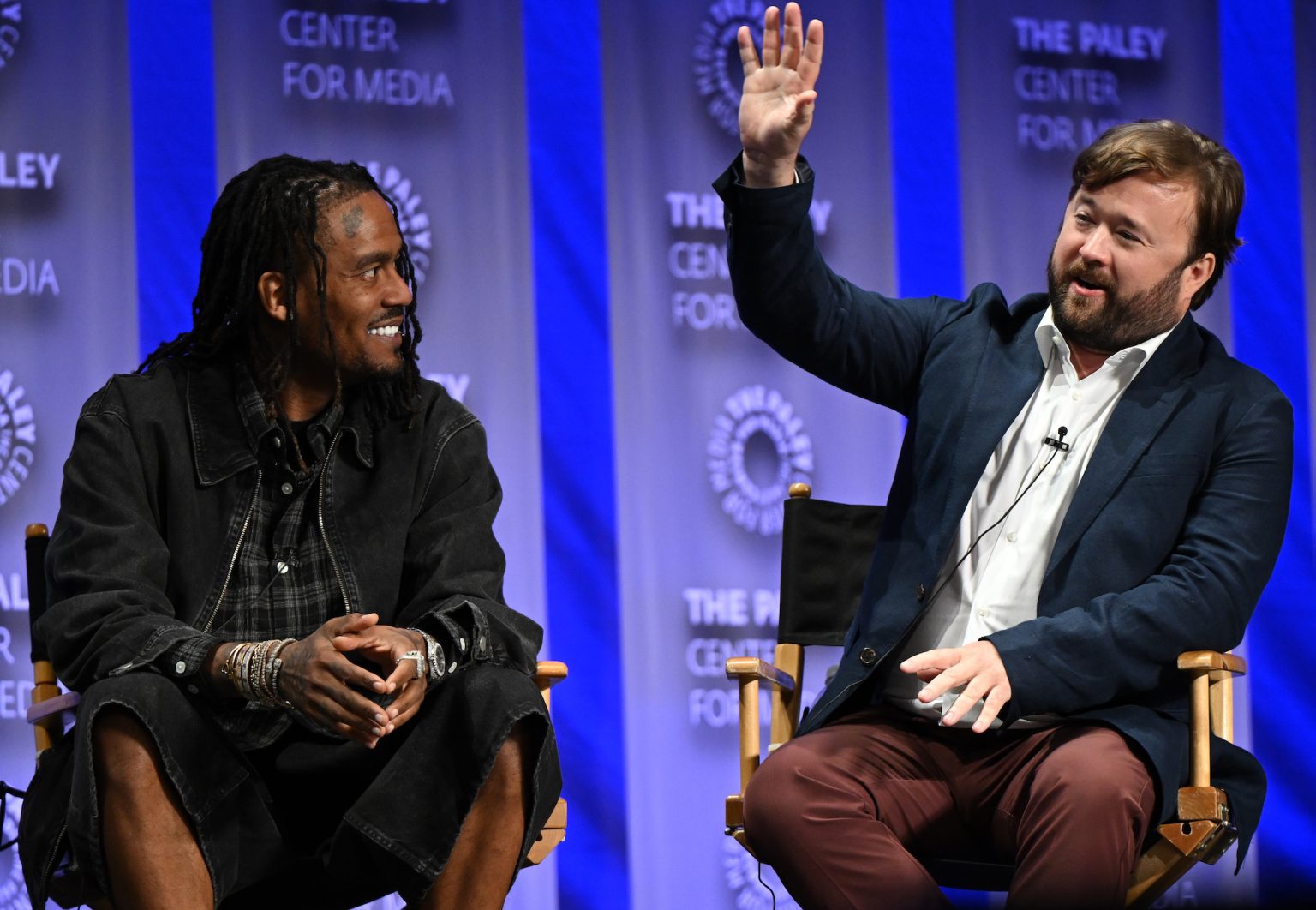 HOLLYWOOD CA - MARCH 29: GaTa and Haley Joel Osment at PaleyFest LA 2025 honoring Poker Face, presented by the Paley Center for Media, at the DOLBY THEATRE on March 29, 2025 in Hollywood, California. © Kevin Parry