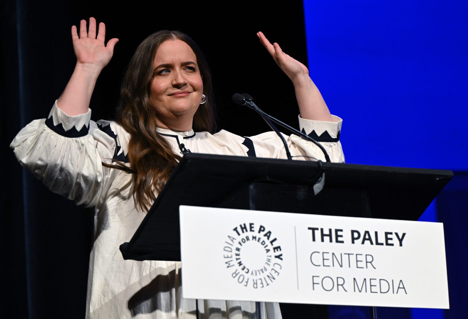 HOLLYWOOD CA - MARCH 29: Moderator Aidy Bryant at PaleyFest LA 2025 honoring Poker Face, presented by the Paley Center for Media, at the DOLBY THEATRE on March 29, 2025 in Hollywood, California. © Kevin Parry
