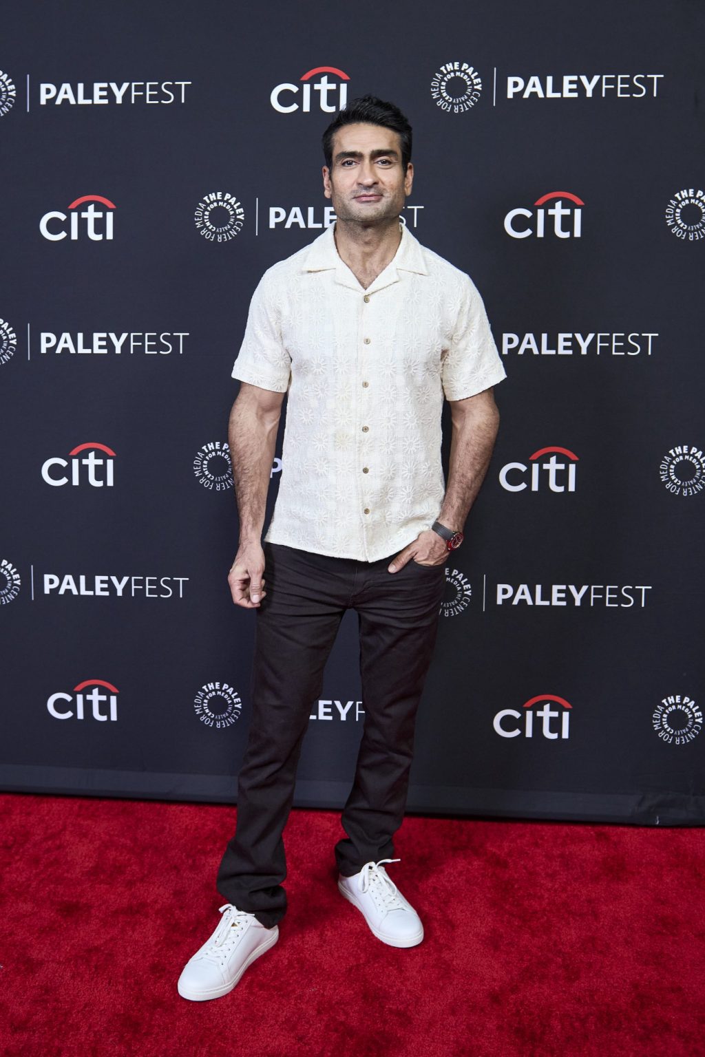 HOLLYWOOD CA - MARCH 29: Kumail Nanjiani at PaleyFest LA 2025 honoring Poker Face, presented by the Paley Center for Media, at the DOLBY THEATRE on March 29, 2025 in Hollywood, California. © Courtney McAllister
