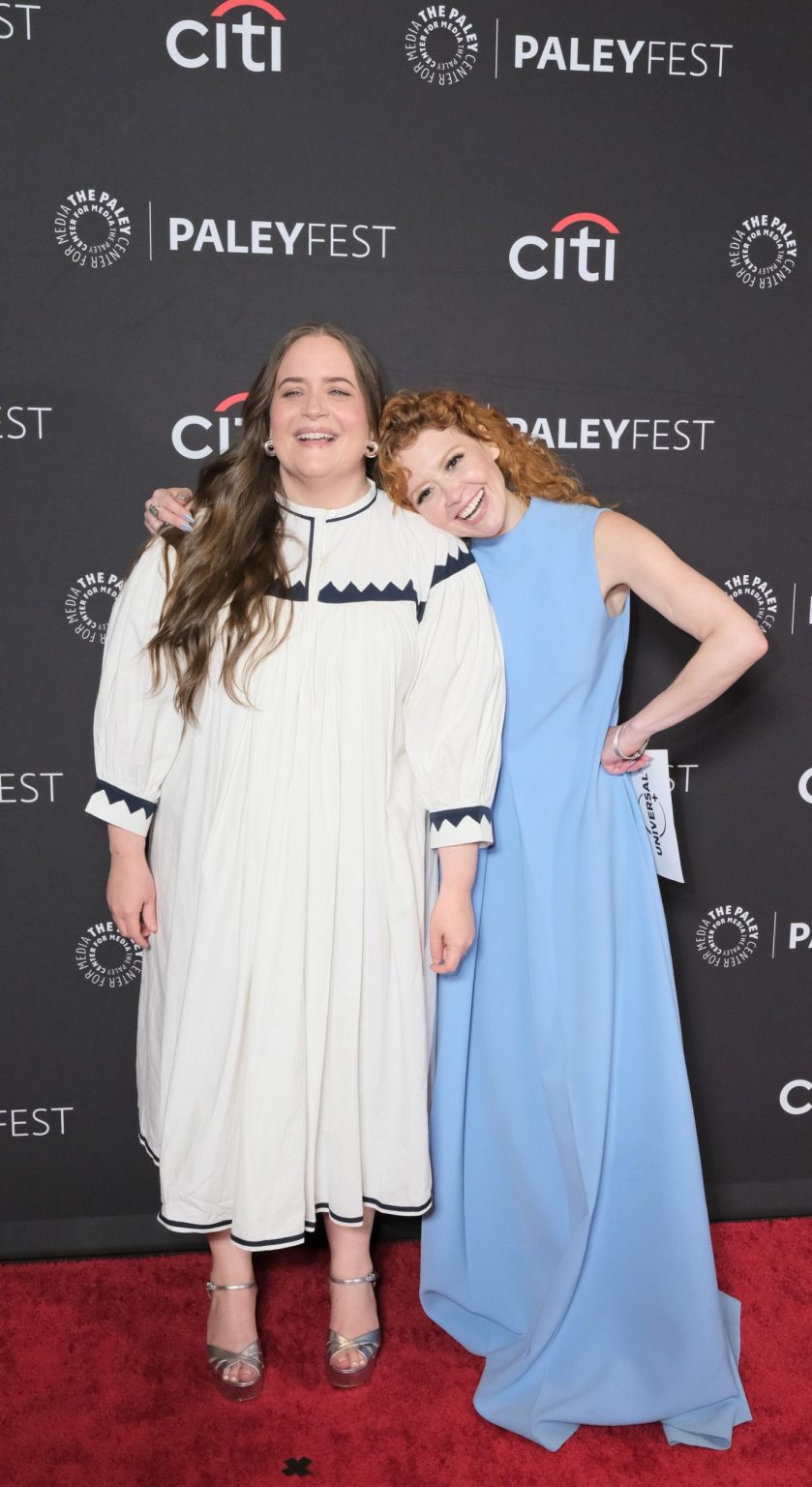 HOLLYWOOD CA - MARCH 29: Moderator Aidy Bryant with Director/Writer/Executive Producer Natasha Lyonne at PaleyFest LA 2025 honoring Poker Face, presented by the Paley Center for Media, at the DOLBY THEATRE on March 29, 2025 in Hollywood, California. © Michael Bulbenko