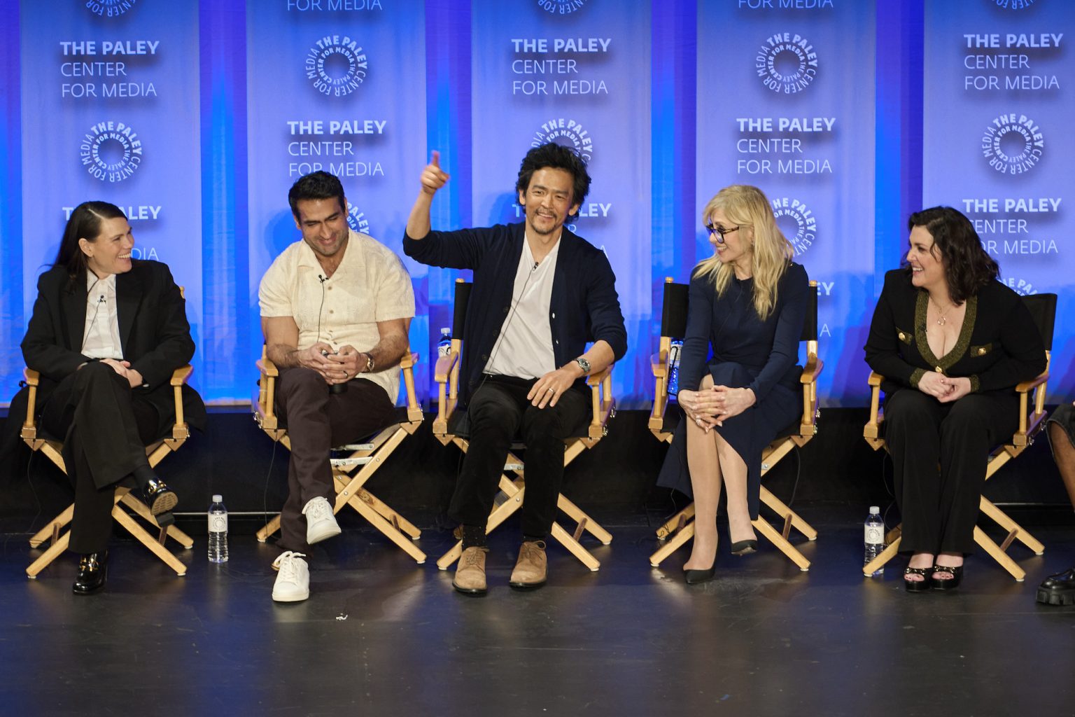 HOLLYWOOD CA - MARCH 29: Cast and creatives of Poker Face at PaleyFest LA 2025 honoring Poker Face, presented by the Paley Center for Media, at the DOLBY THEATRE on March 29, 2025 in Hollywood, California. © Courtney McAllister