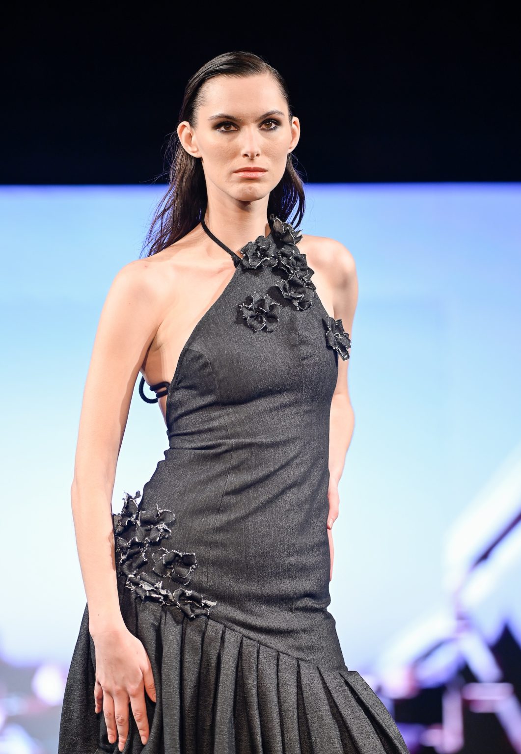 NEW YORK, NEW YORK - FEBRUARY 06: A model walks the runway at the Samuel Gärtner show during New York Fashion Week Powered By Art Hearts Fashion at The Angel Orensanz Foundation on February 06, 2025 in New York City. (Photo by Arun Nevader/Getty Images for Art Hearts Fashion)