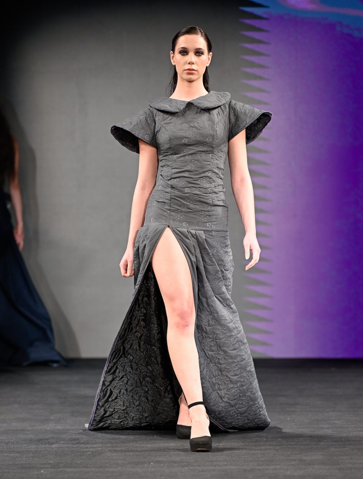 NEW YORK, NEW YORK - FEBRUARY 06: A model walks the runway at the Samuel Gärtner show during New York Fashion Week Powered By Art Hearts Fashion at The Angel Orensanz Foundation on February 06, 2025 in New York City. (Photo by Arun Nevader/Getty Images for Art Hearts Fashion)