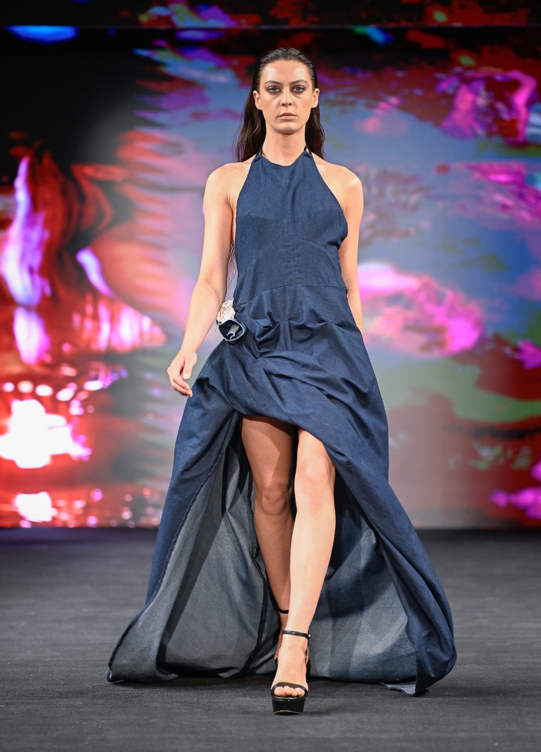NEW YORK, NEW YORK - FEBRUARY 06: A model walks the runway at the Samuel Gärtner show during New York Fashion Week Powered By Art Hearts Fashion at The Angel Orensanz Foundation on February 06, 2025 in New York City. (Photo by Arun Nevader/Getty Images for Art Hearts Fashion)