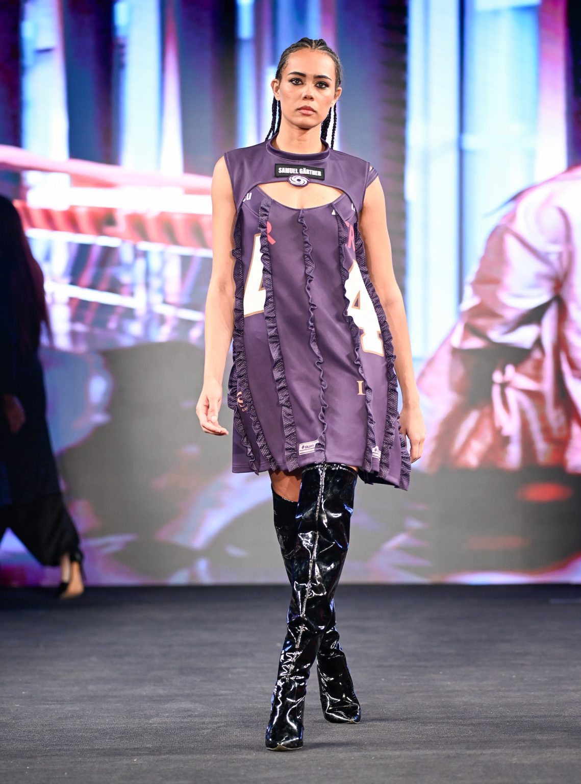 NEW YORK, NEW YORK - FEBRUARY 06: A model walks the runway at the Samuel Gärtner show during New York Fashion Week Powered By Art Hearts Fashion at The Angel Orensanz Foundation on February 06, 2025 in New York City. (Photo by Arun Nevader/Getty Images for Art Hearts Fashion)