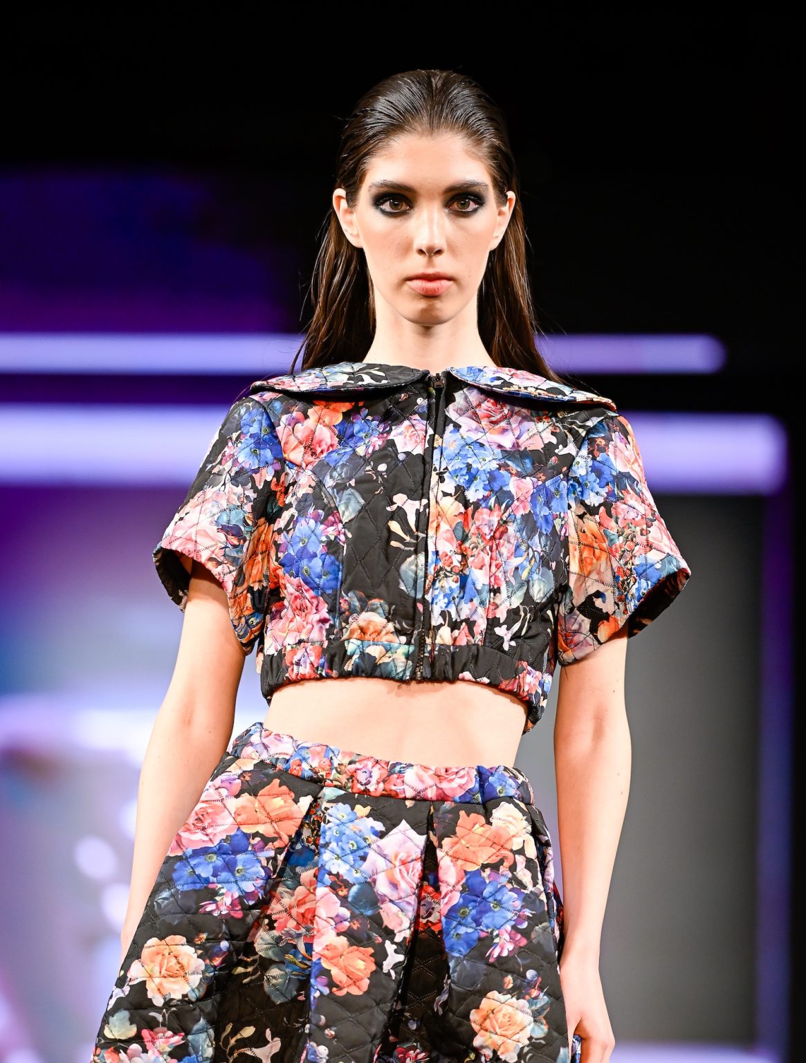 NEW YORK, NEW YORK - FEBRUARY 06: A model walks the runway at the Samuel Gärtner show during New York Fashion Week Powered By Art Hearts Fashion at The Angel Orensanz Foundation on February 06, 2025 in New York City. (Photo by Arun Nevader/Getty Images for Art Hearts Fashion)