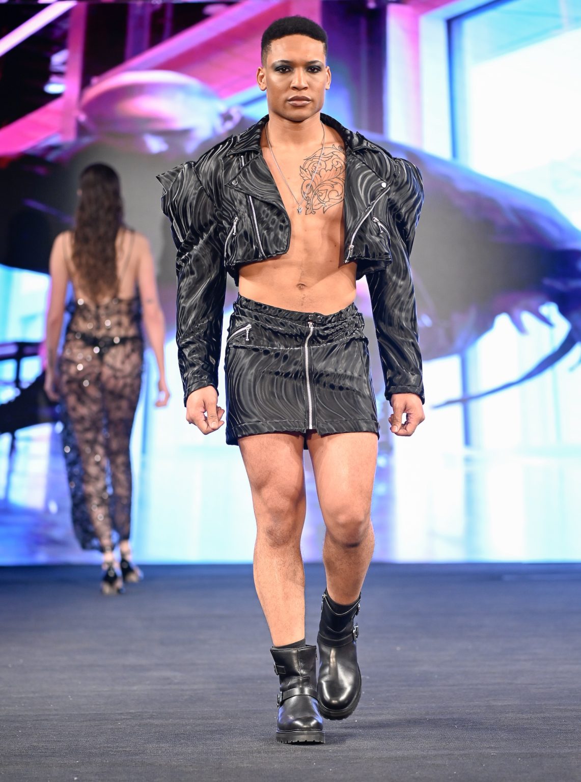 NEW YORK, NEW YORK - FEBRUARY 06: A model walks the runway at the Samuel Gärtner show during New York Fashion Week Powered By Art Hearts Fashion at The Angel Orensanz Foundation on February 06, 2025 in New York City. (Photo by Arun Nevader/Getty Images for Art Hearts Fashion)