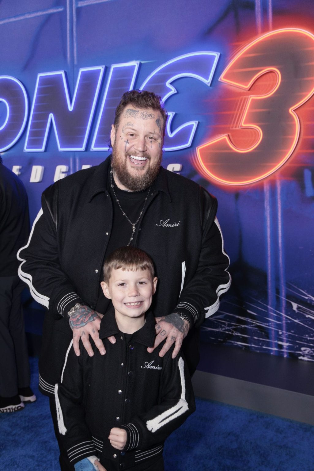 Jelly Roll and son Noah the "Sonic The Hedgehog 3" Los Angeles Premiere at the TCL Chinese Theatre in Hollywood, CA on Monday, December 16, 2024 (photo: Alex J. Berliner/ABImages)
