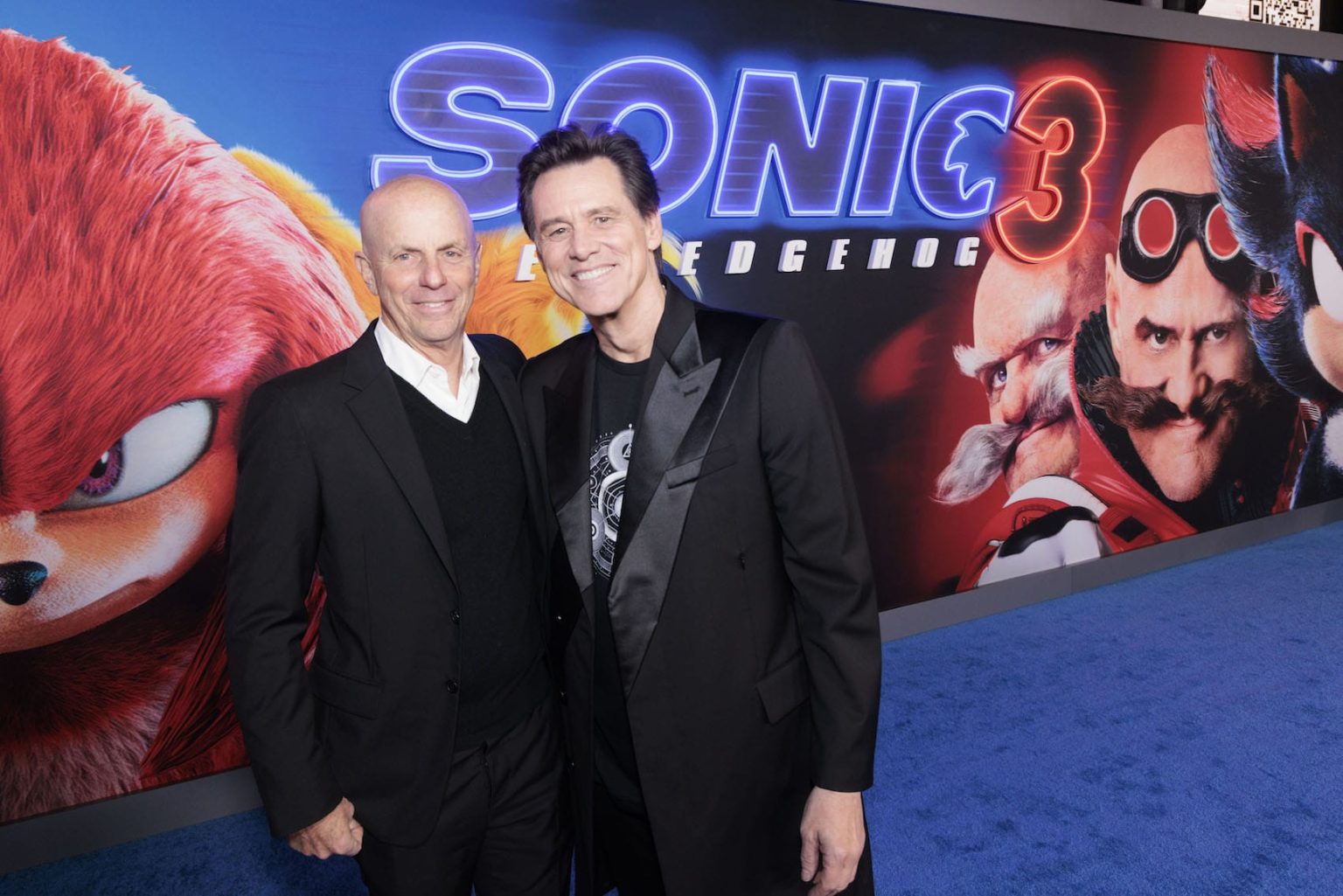 Neal H. Mortiz and Jim Carrey attend the "Sonic The Hedgehog 3" Los Angeles Premiere at the TCL Chinese Theatre in Hollywood, CA on Monday, December 16, 2024 (photo: Alex J. Berliner/ABImages)