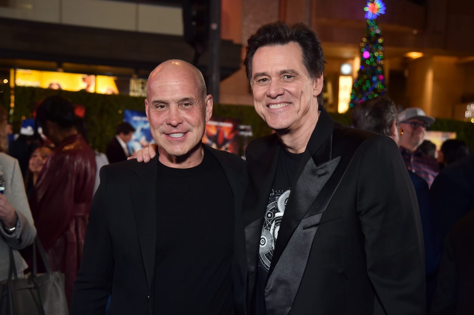 HOLLYWOOD, CALIFORNIA - DECEMBER 16: (L-R) Brian Robbins and Jim Carrey attend the "Sonic The Hedgehog 3" Los Angeles premiere at the TCL Chinese Theatre on December 16, 2024, in Hollywood, California. (Photo by Alberto E. Rodriguez/Getty Images for Paramount Pictures)