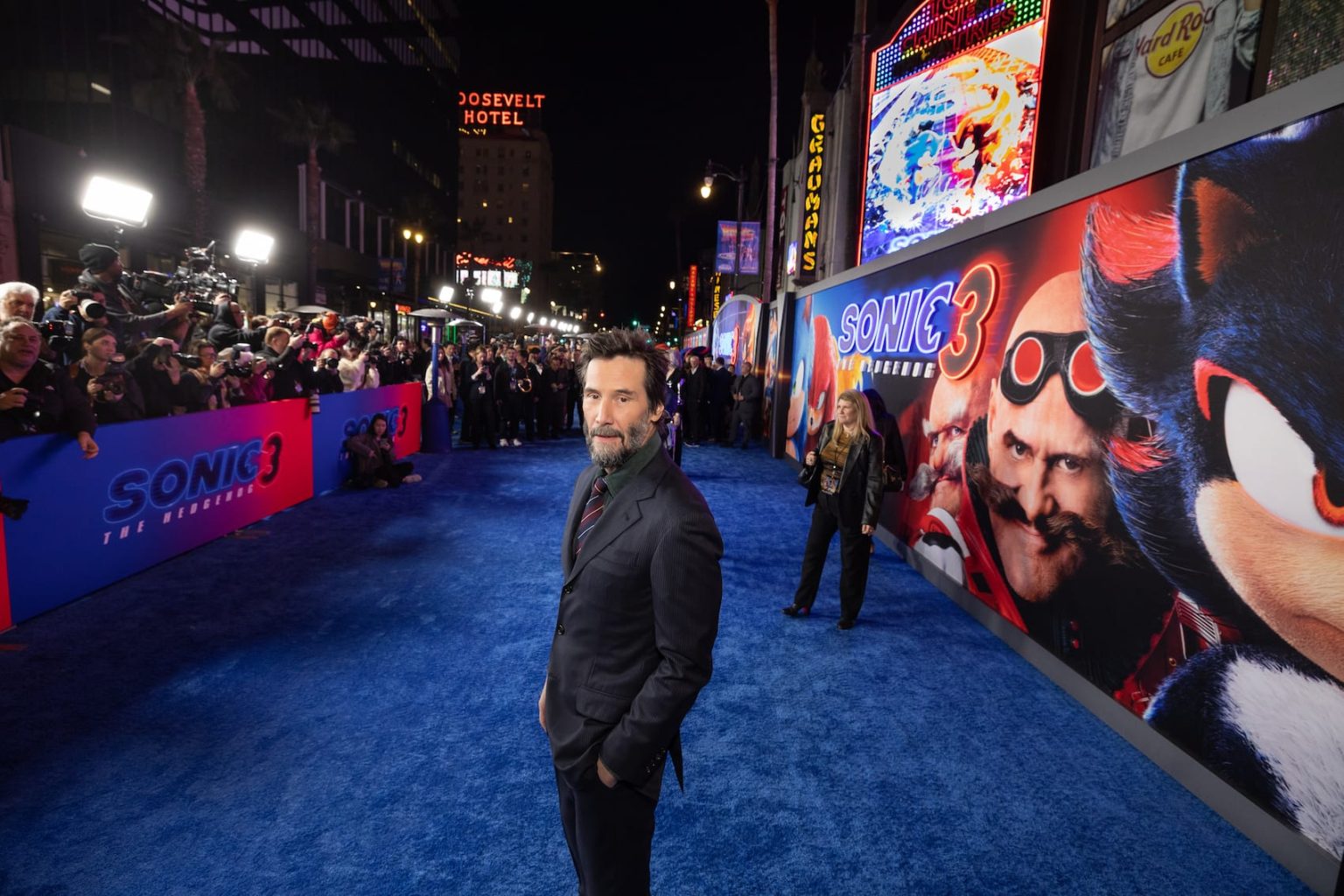 Keanu Reeves at the Sonic The Hedgehog 3 Los Angeles premiere in Hollywood, on December 16th 2024