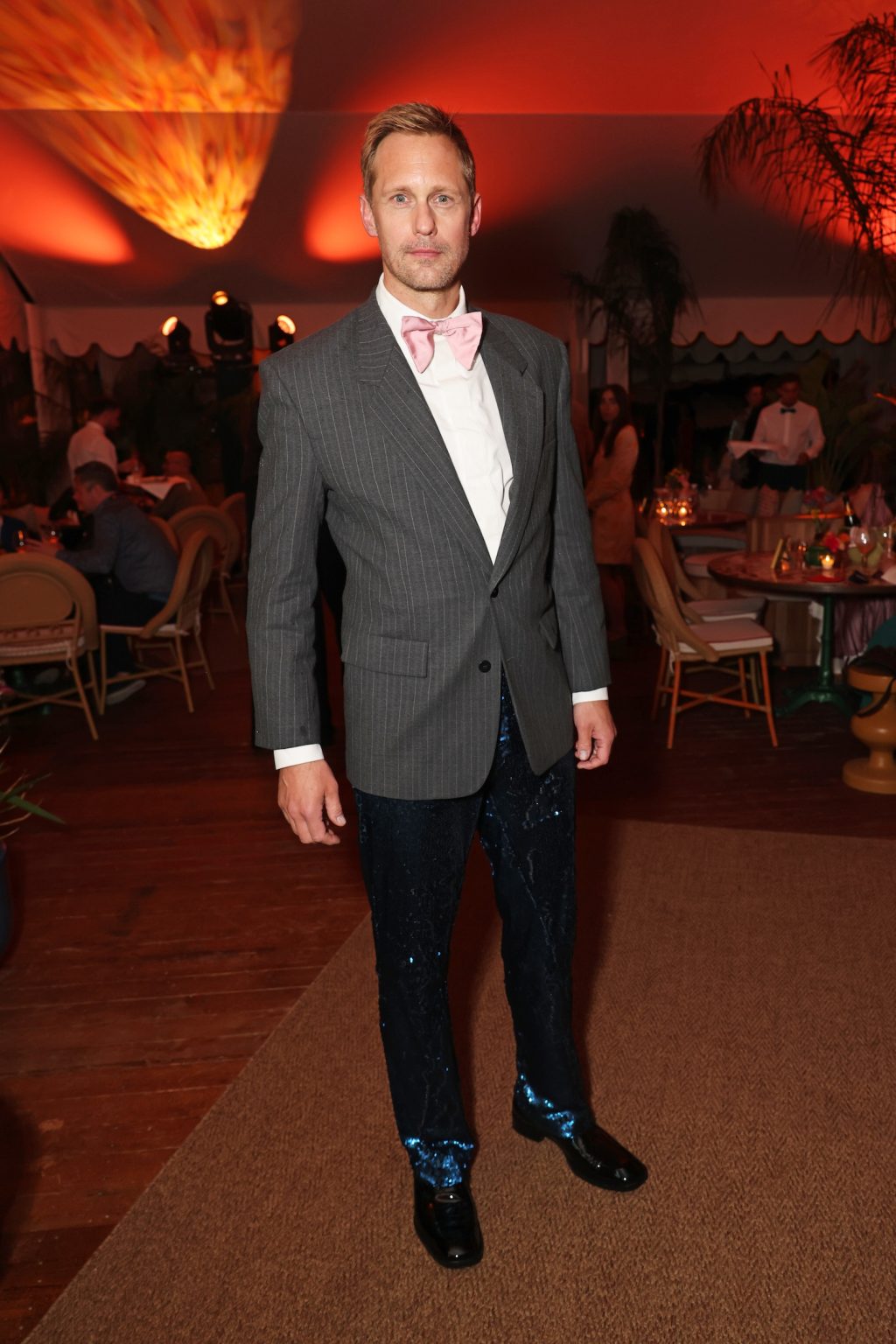 CANNES, FRANCE - MAY 19: Alexander Skarsgard attends the "Splitsville" after-party presented by Minuty and Veuve Clicquot during the Cannes Film Festival at Lucia Cannes by Nikki Beach Hospitality Group on May 19, 2025 in Cannes, France. Photo by Dave Benett