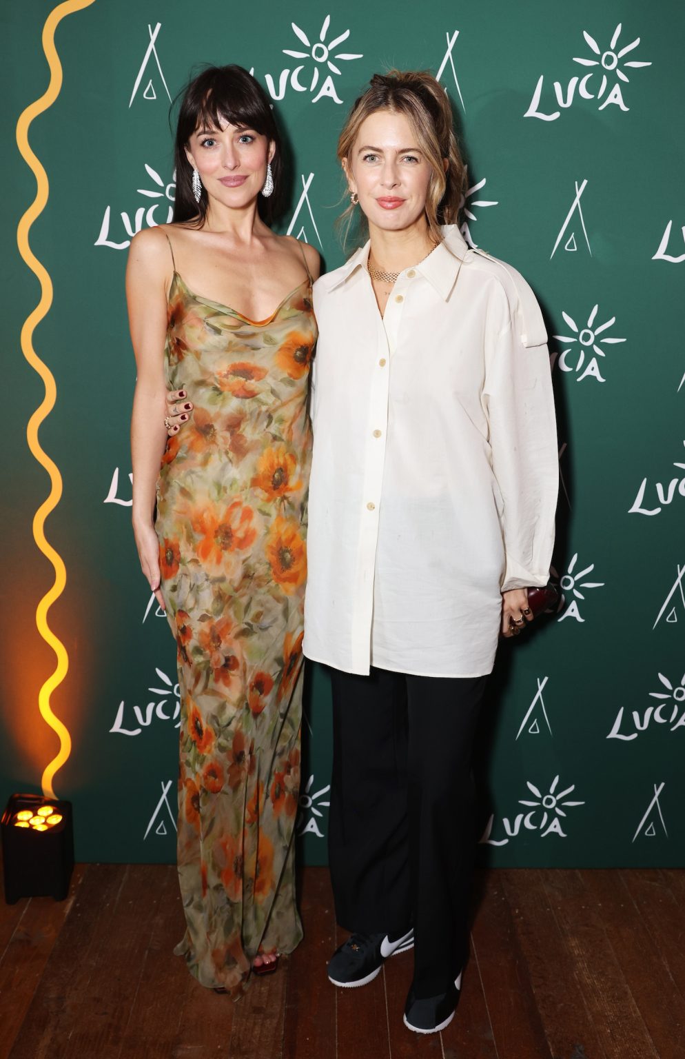 CANNES, FRANCE - MAY 19: Dakota Johnson and Ro Donnelly attend the "Splitsville" after-party presented by Minuty and Veuve Clicquot during the Cannes Film Festival at Lucia Cannes by Nikki Beach Hospitality Group on May 19, 2025 in Cannes, France. Photo by Dave Benett