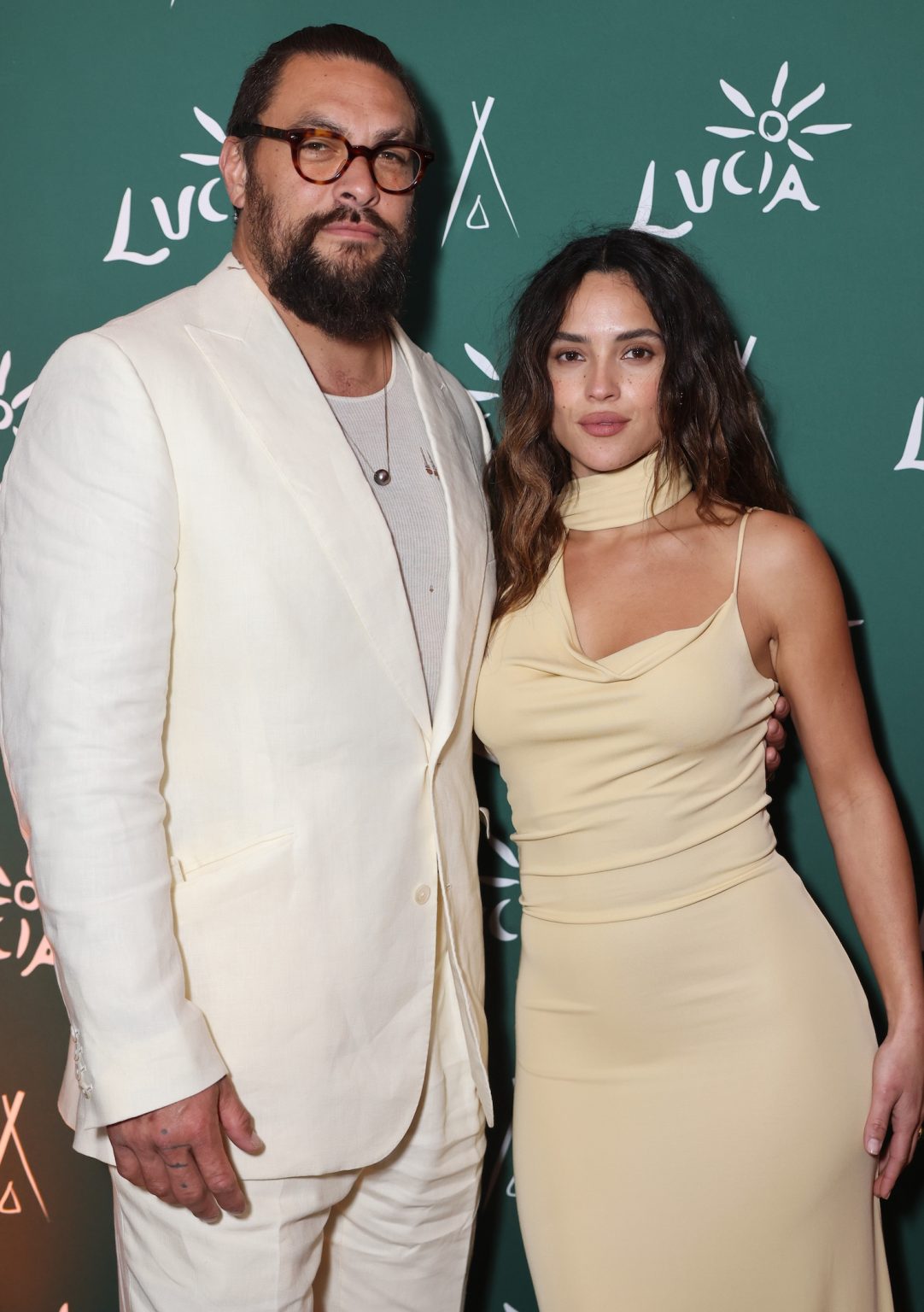 CANNES, FRANCE - MAY 19: Jason Momoa and Adria Arjona attend the "Splitsville" after-party presented by Minuty and Veuve Clicquot during the Cannes Film Festival at Lucia Cannes by Nikki Beach Hospitality Group on May 19, 2025 in Cannes, France. Photo by Dave Benett