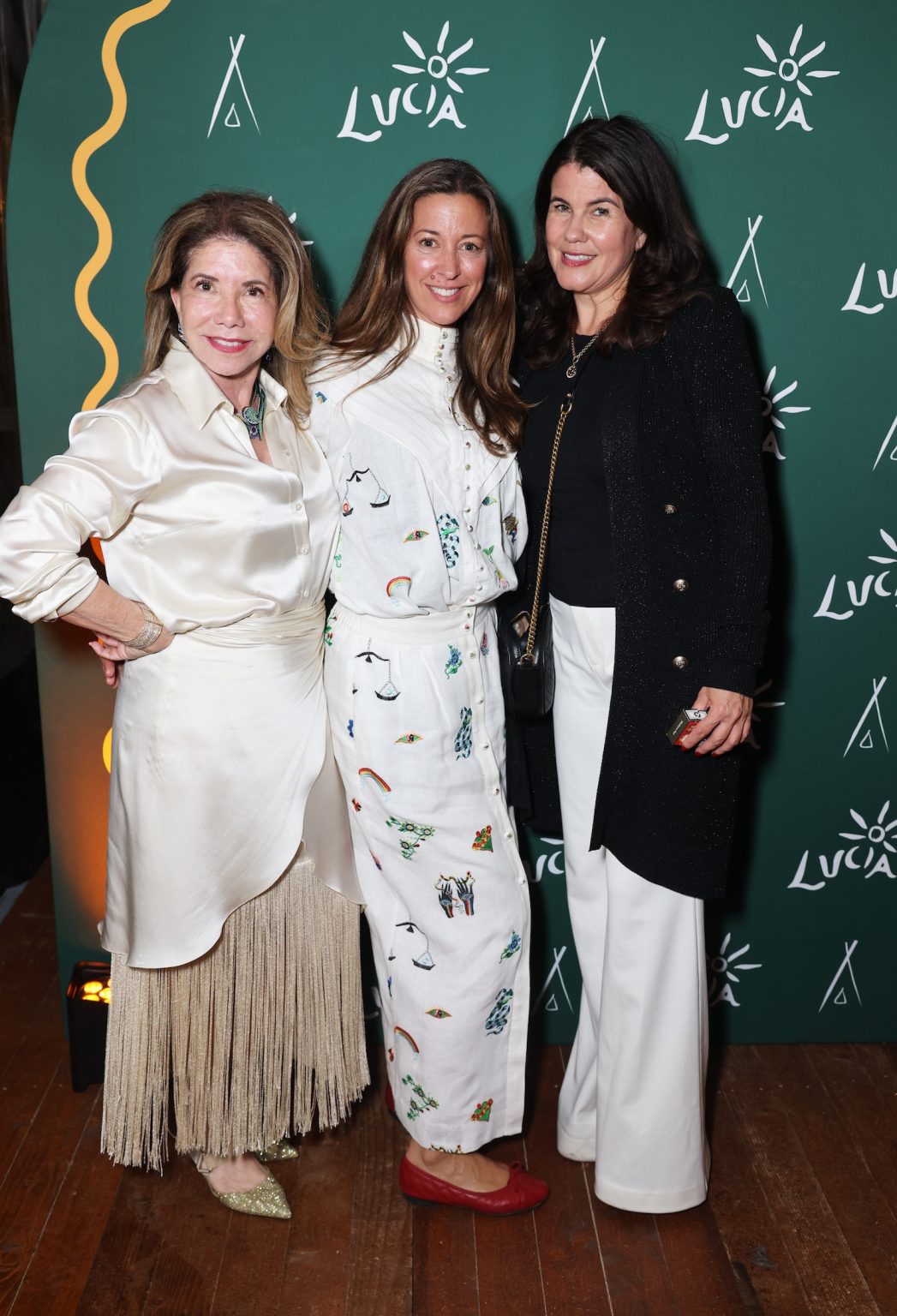 CANNES, FRANCE - MAY 19: (L to R) Lucía Penrod, Nikki Beach Co-Founder & CEO,, Célia Gumbau and Danielle Pelland attend the "Splitsville" after-party presented by Minuty and Veuve Clicquot during the Cannes Film Festival at Lucia Cannes by Nikki Beach Hospitality Group on May 19, 2025 in Cannes, France. Photo by Dave Benett