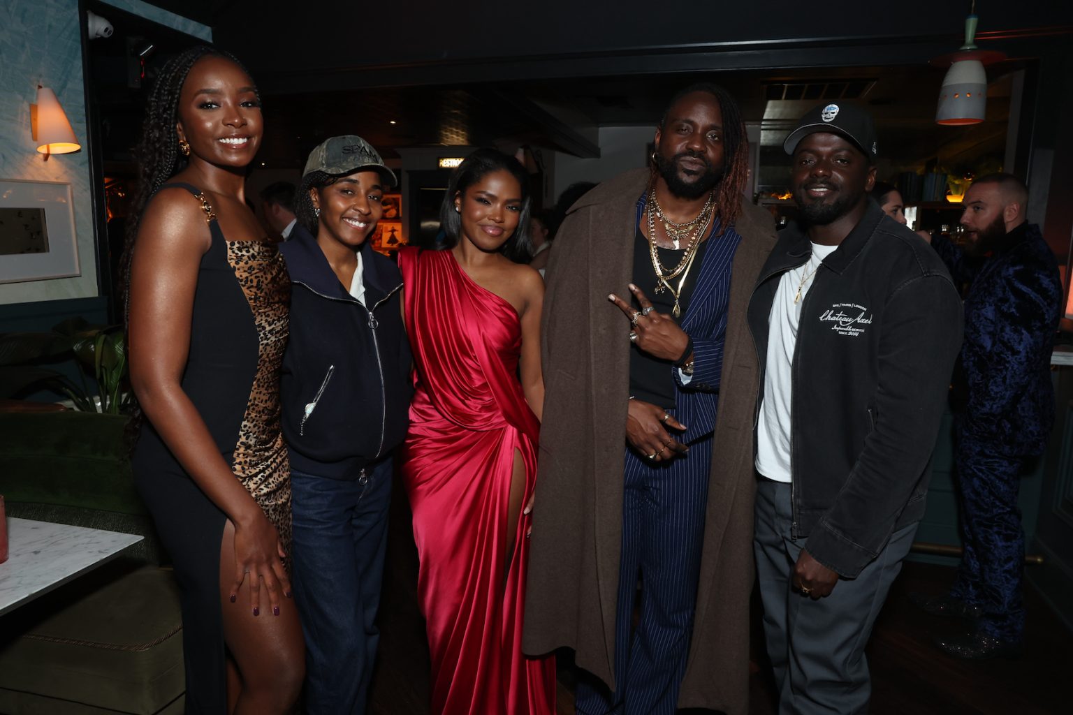 LOS ANGELES, CALIFORNIA - DECEMBER 04: KiKi Layne, Ayo Edebiri, Ryan Destiny, Brian Tyree Henry and Daniel Kaluuya attend the Los Angeles Premiere Of "The Fire Inside" at DGA Theater Complex on December 04, 2024 in Los Angeles, California. (Photo by Stewart Cook/Amazon MGM Studios via Getty Images)