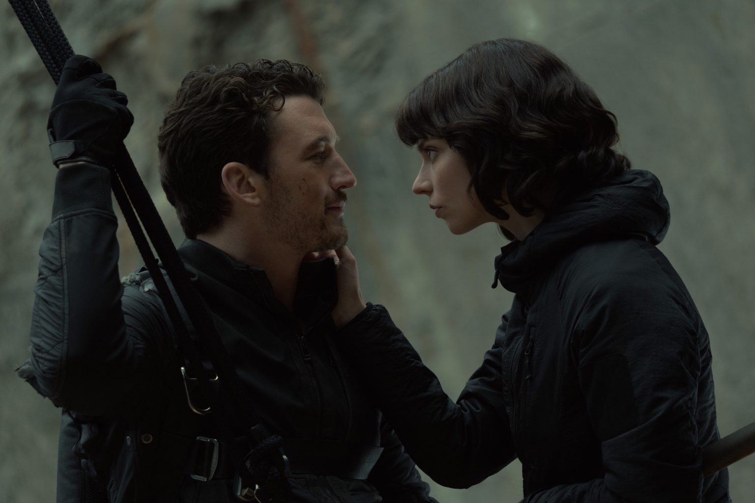 Miles Teller and Anya Taylor-Joy in "The Gorge," now streaming on Apple TV+.