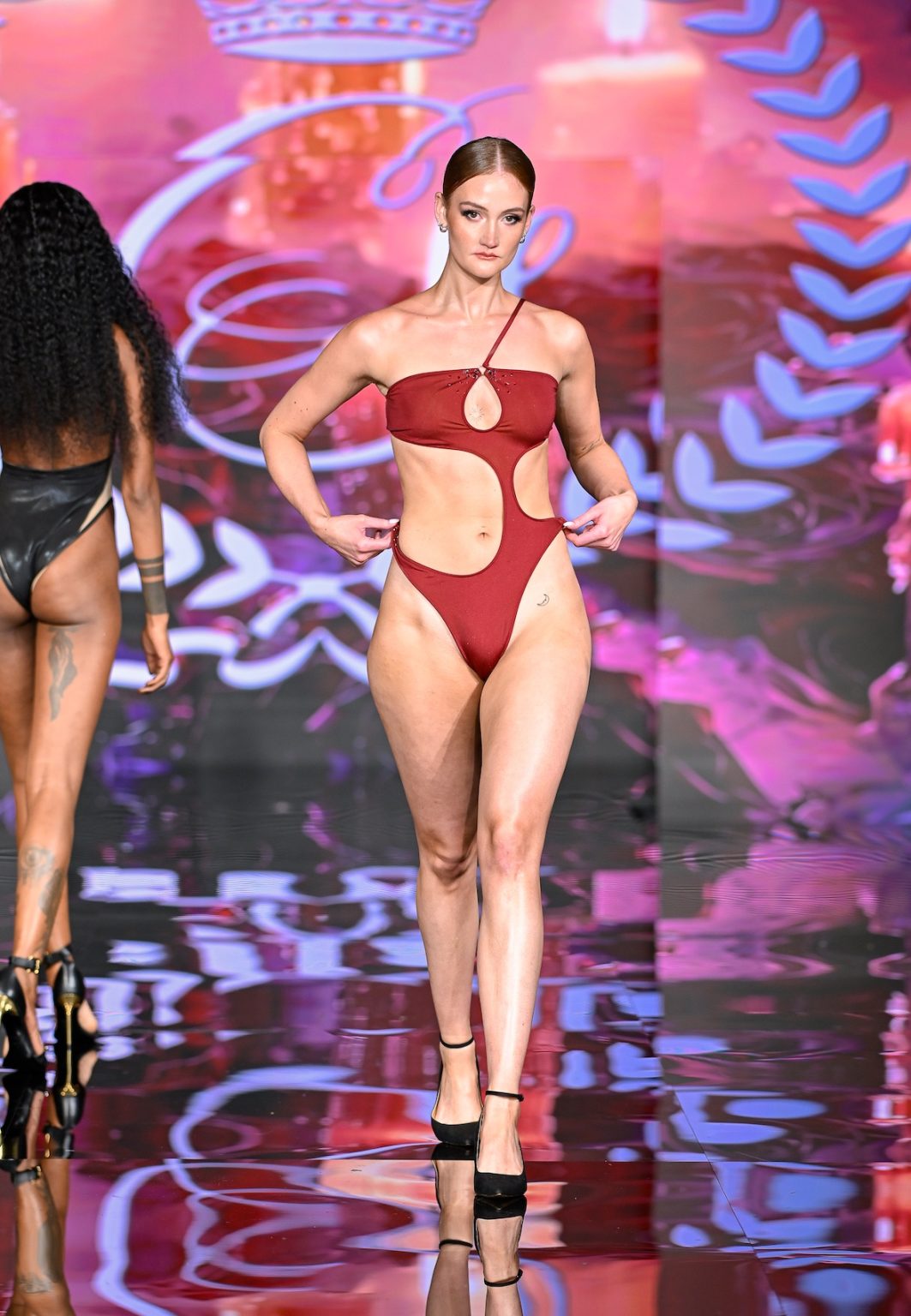 MIAMI BEACH, FLORIDA - MAY 30: A model walks the runway at the Cirone Swimlingerie Show during Miami Swim Week Powered By Art Hearts Fashion at Eden Roc Hotel on May 30, 2025 in Miami Beach, Florida. (Photo by Arun Nevader/Getty Images for Art Hearts Fashion)