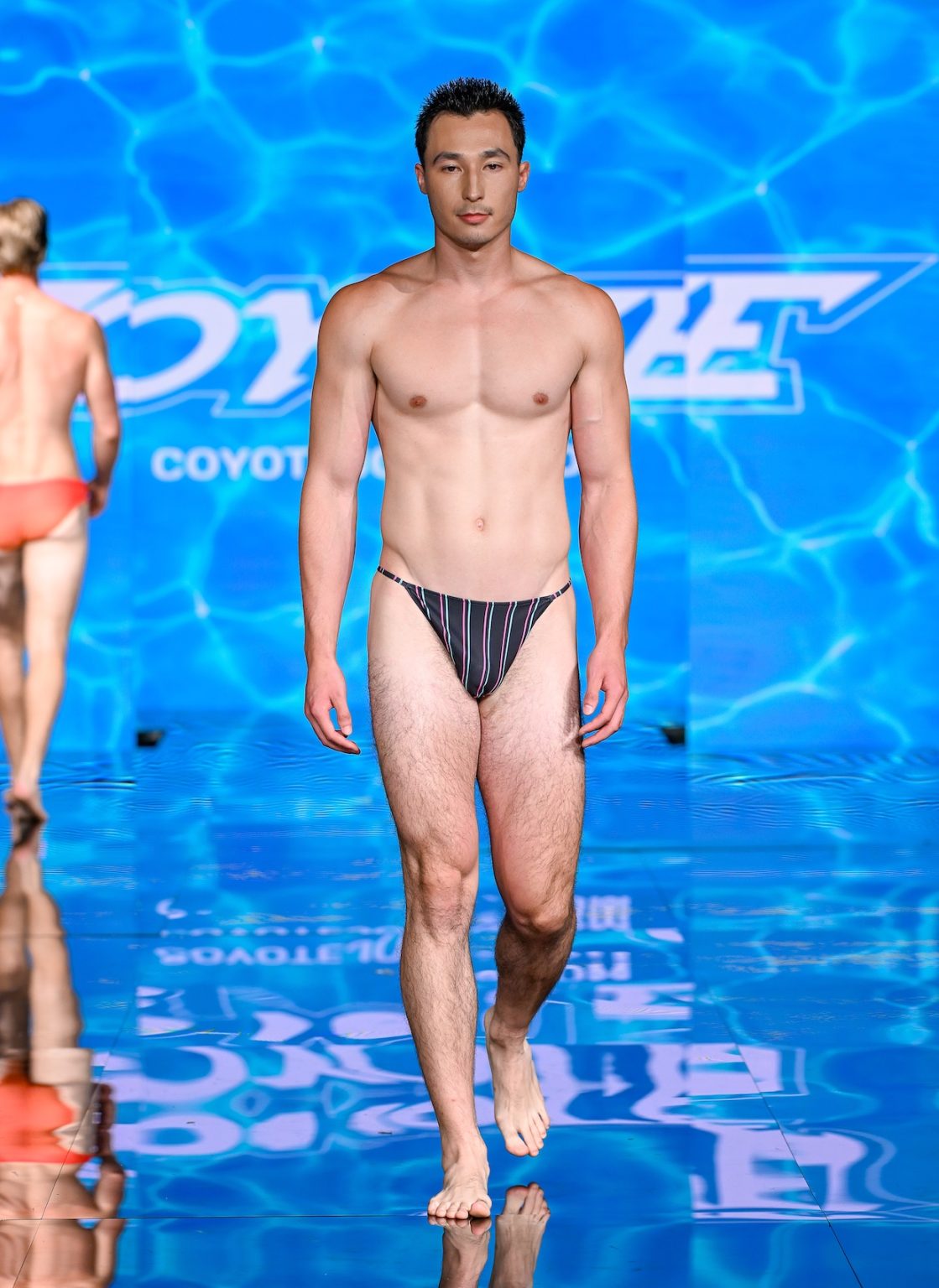 MIAMI BEACH, FLORIDA - MAY 30: A model walks the runway at the Coyote Jocks show during Miami Swim Week Powered By Art Hearts Fashion at Eden Roc Hotel on May 30, 2025 in Miami Beach, Florida. (Photo by Arun Nevader/Getty Images for Art Hearts Fashion)