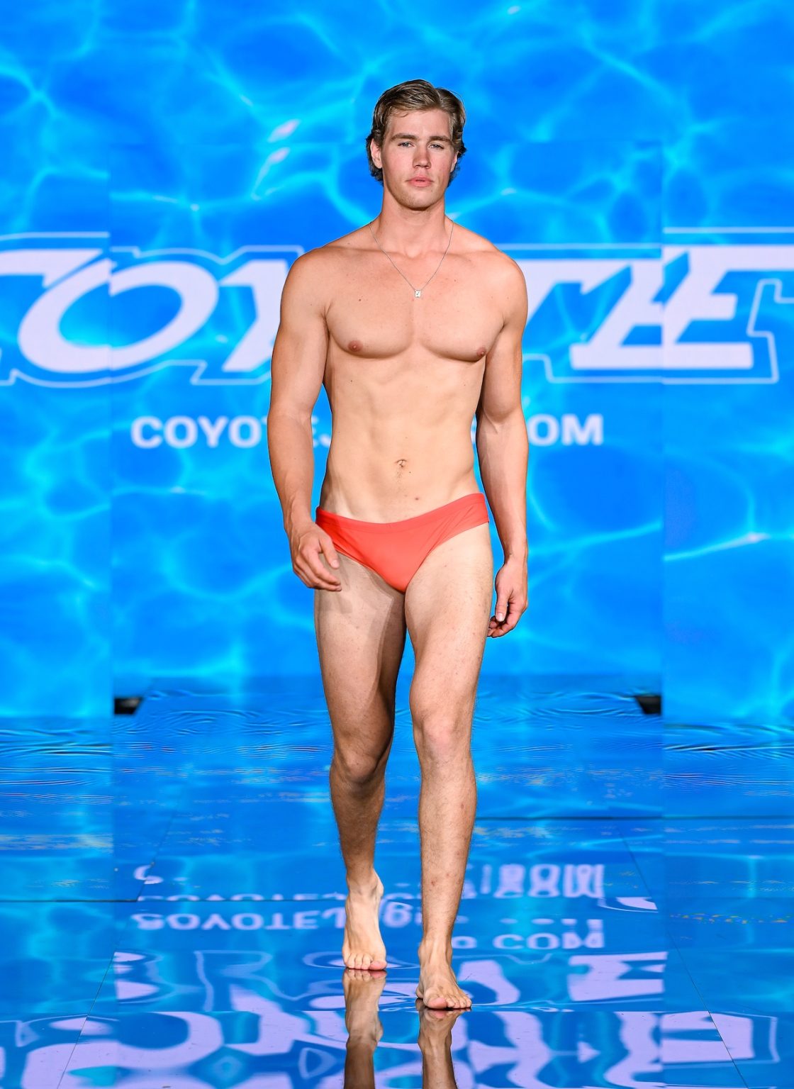 MIAMI BEACH, FLORIDA - MAY 30: A model walks the runway at the Coyote Jocks show during Miami Swim Week Powered By Art Hearts Fashion at Eden Roc Hotel on May 30, 2025 in Miami Beach, Florida. (Photo by Arun Nevader/Getty Images for Art Hearts Fashion)