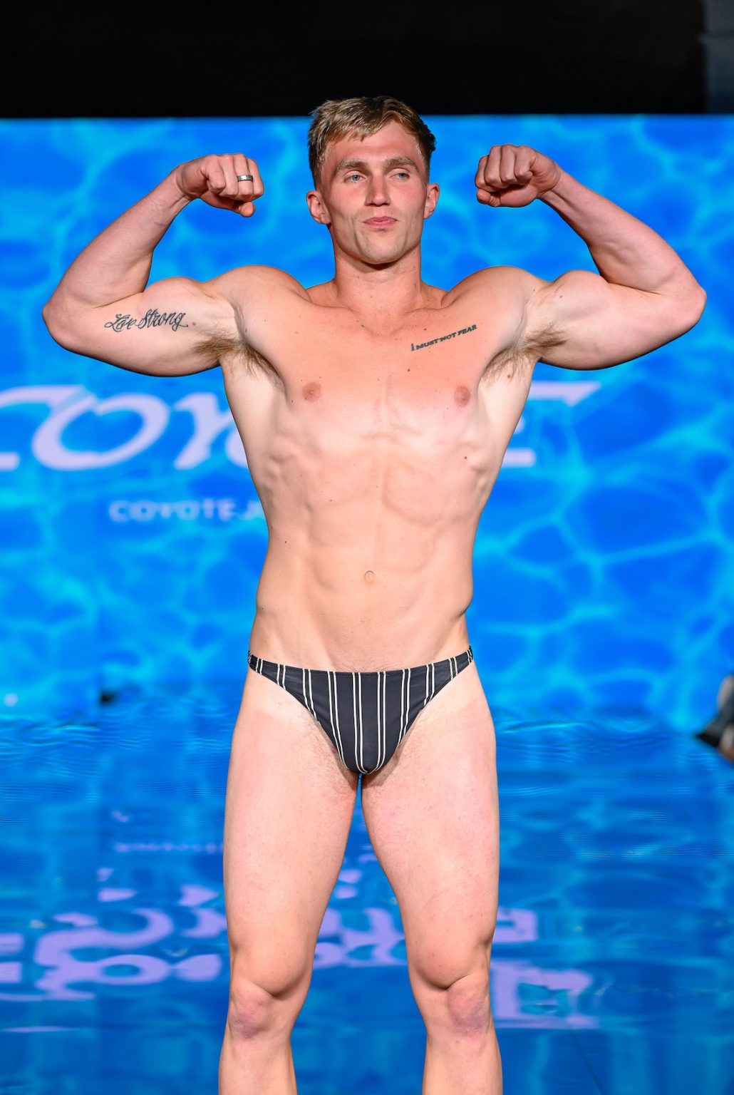 MIAMI BEACH, FLORIDA - MAY 30: A model walks the runway at the Coyote Jocks show during Miami Swim Week Powered By Art Hearts Fashion at Eden Roc Hotel on May 30, 2025 in Miami Beach, Florida. (Photo by Arun Nevader/Getty Images for Art Hearts Fashion)