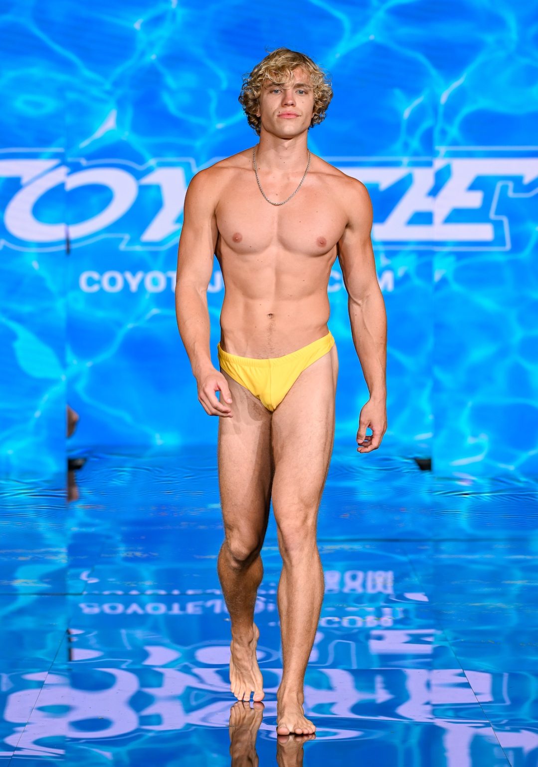 MIAMI BEACH, FLORIDA - MAY 30: A model walks the runway at the Coyote Jocks show during Miami Swim Week Powered By Art Hearts Fashion at Eden Roc Hotel on May 30, 2025 in Miami Beach, Florida. (Photo by Arun Nevader/Getty Images for Art Hearts Fashion)
