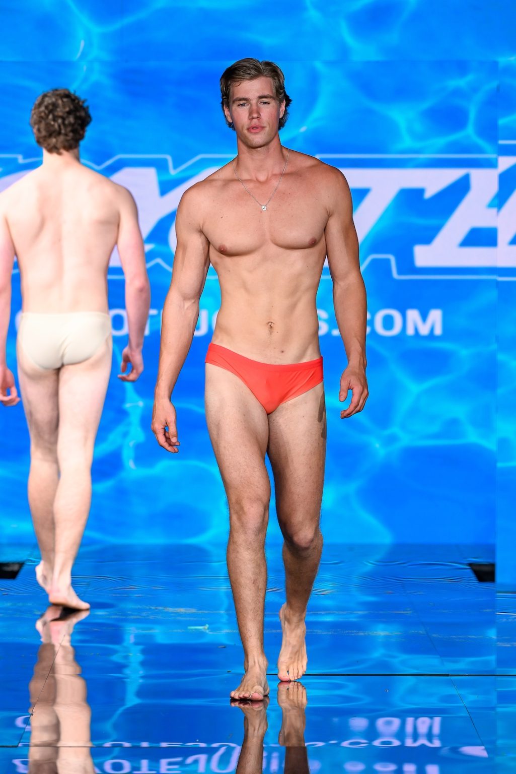 MIAMI BEACH, FLORIDA - MAY 30: A model walks the runway at the Coyote Jocks show during Miami Swim Week Powered By Art Hearts Fashion at Eden Roc Hotel on May 30, 2025 in Miami Beach, Florida. (Photo by Arun Nevader/Getty Images for Art Hearts Fashion)
