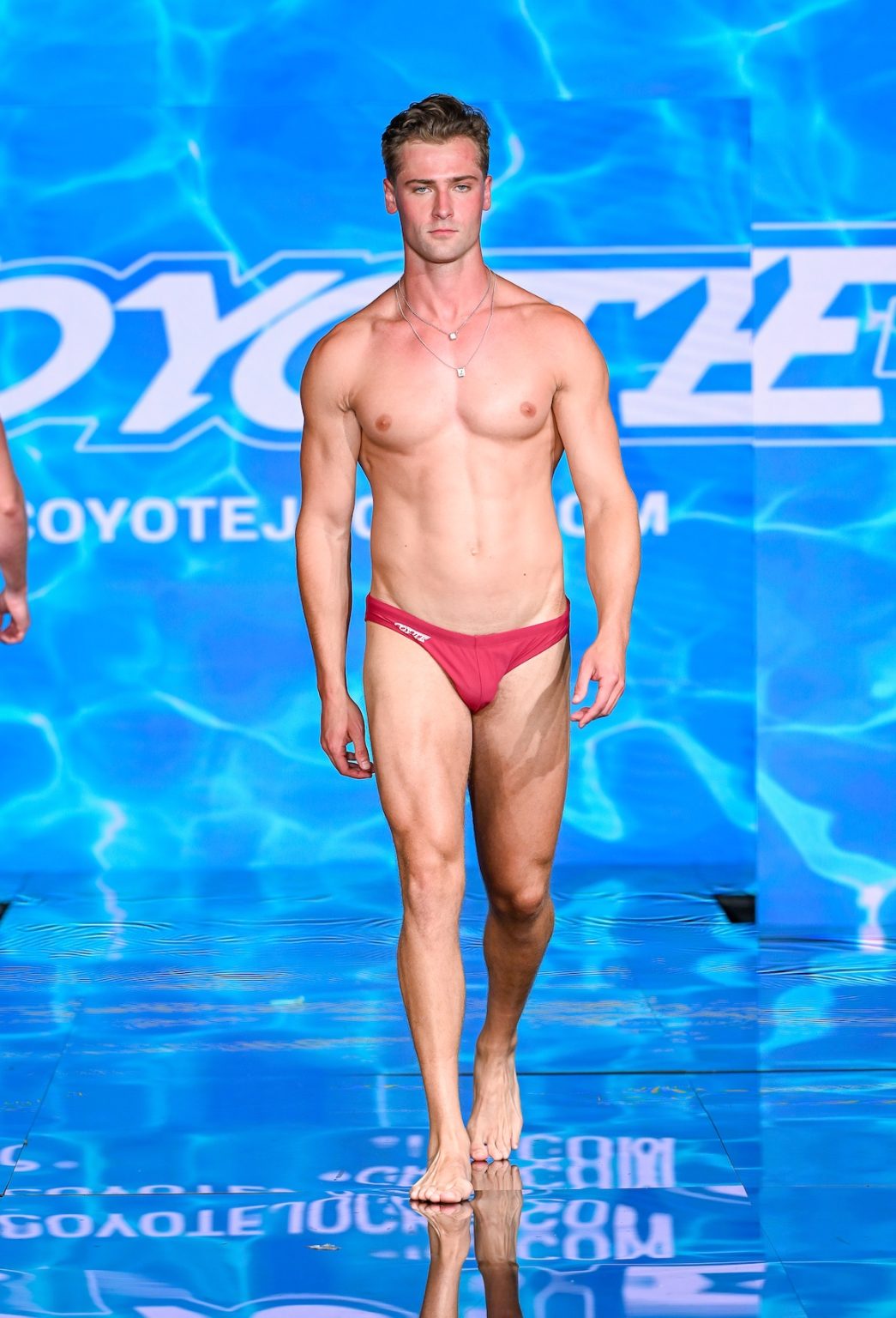 MIAMI BEACH, FLORIDA - MAY 30: A model walks the runway at the Coyote Jocks show during Miami Swim Week Powered By Art Hearts Fashion at Eden Roc Hotel on May 30, 2025 in Miami Beach, Florida. (Photo by Arun Nevader/Getty Images for Art Hearts Fashion)