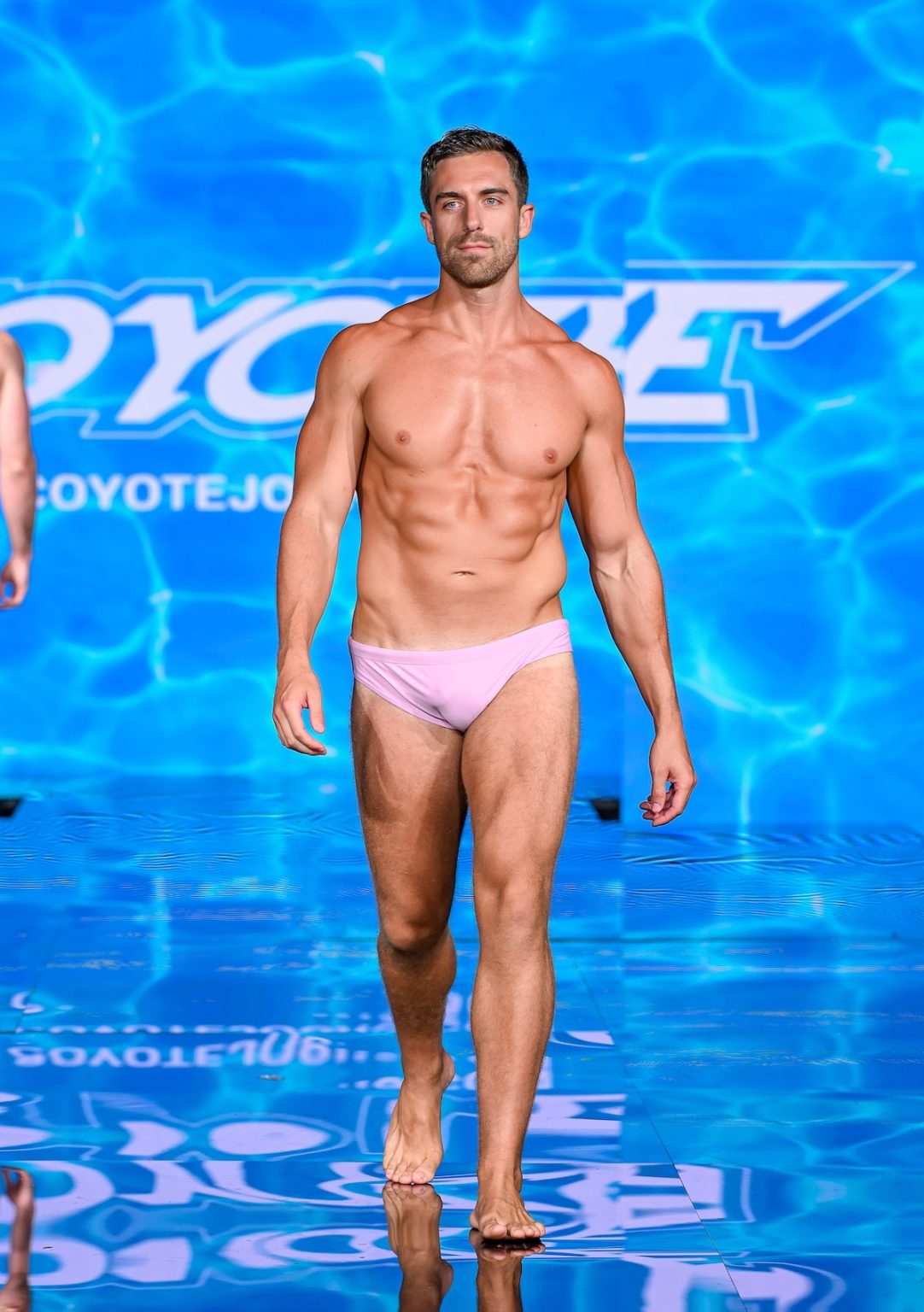 MIAMI BEACH, FLORIDA - MAY 30: A model walks the runway at the Coyote Jocks show during Miami Swim Week Powered By Art Hearts Fashion at Eden Roc Hotel on May 30, 2025 in Miami Beach, Florida. (Photo by Arun Nevader/Getty Images for Art Hearts Fashion)