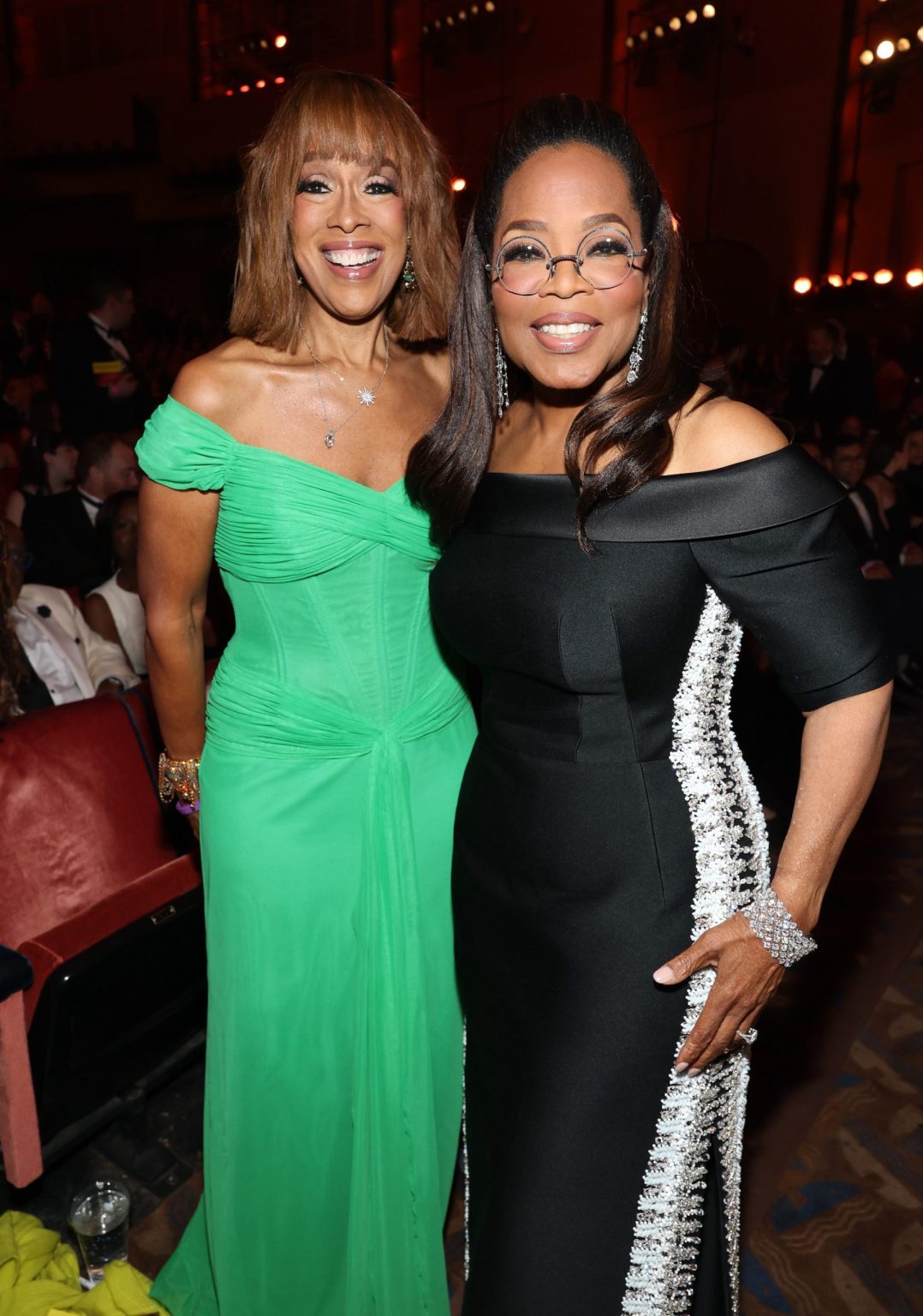 NEW YORK, NEW YORK - JUNE 08: (L-R) Gayle King and Oprah Winfrey attend The 78th Annual Tony Awards at Radio City Music Hall on June 08, 2025 in New York City. (Photo by Kevin Mazur/Getty Images for Tony Awards Productions)